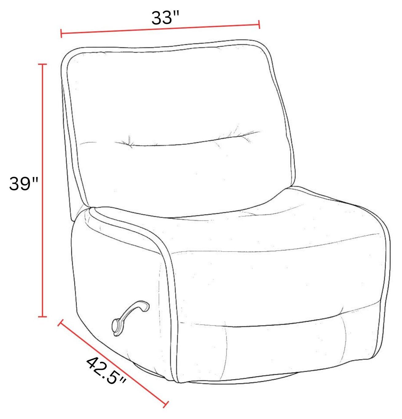 Leo Wheat Armless Swivel Glider Recliner