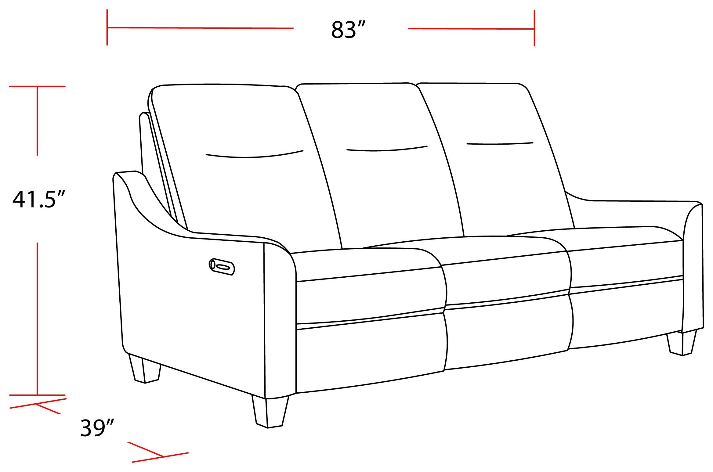 Madison Pisces Muslin Cordless Power Reclining Sofa