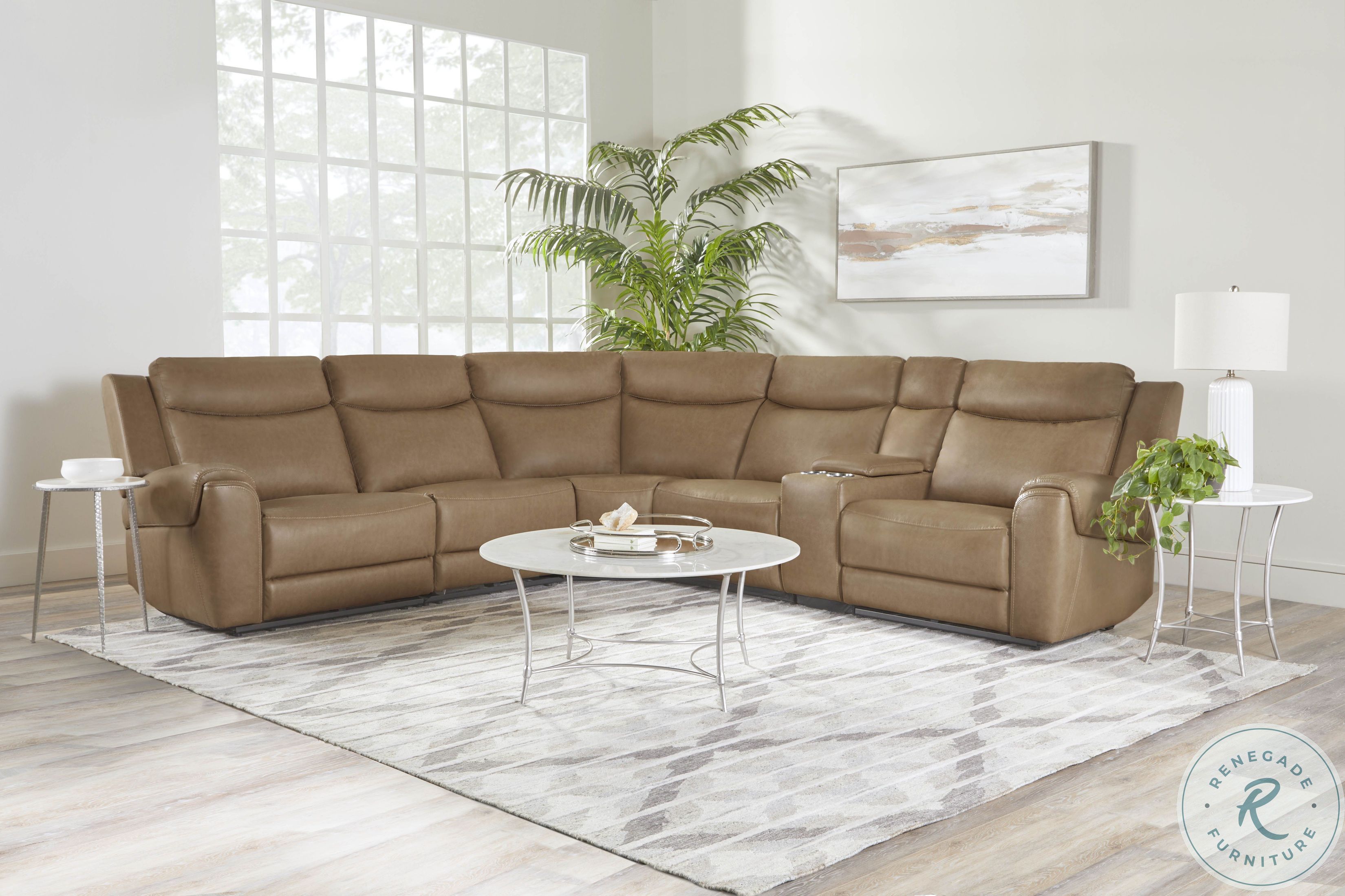 Momentum Cashew Modular Power Reclining Sectional from Parker