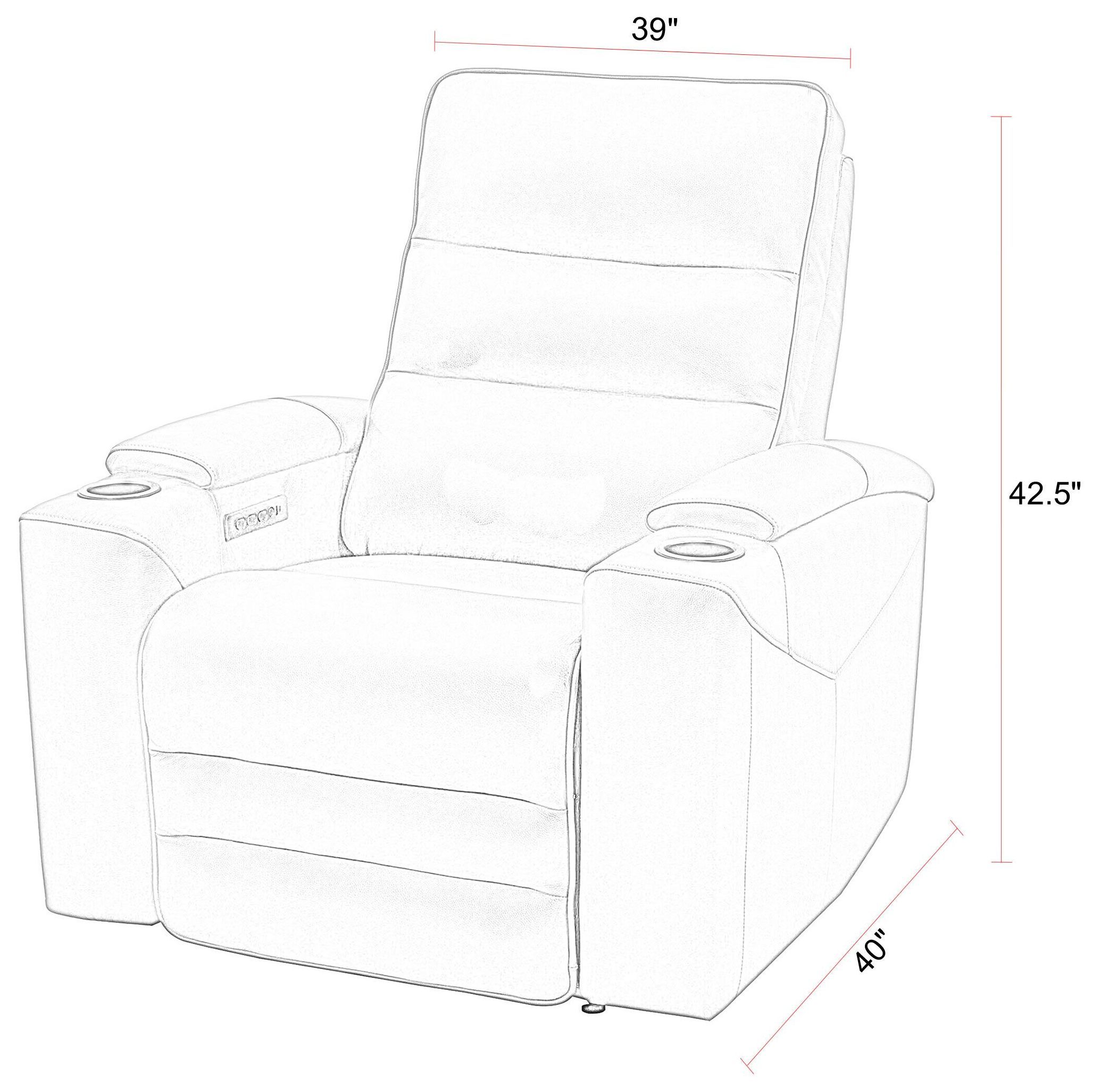 Nexus Stone Leather Zero Gravity Power Recliner