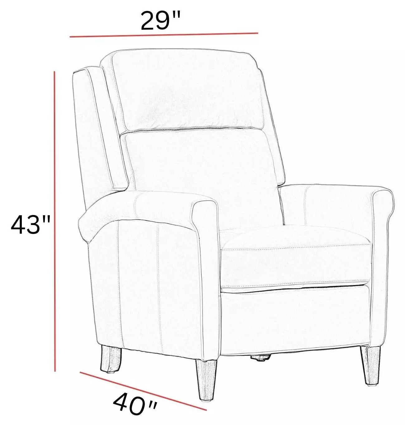 Northfield Lotus Cream Leather Recliner