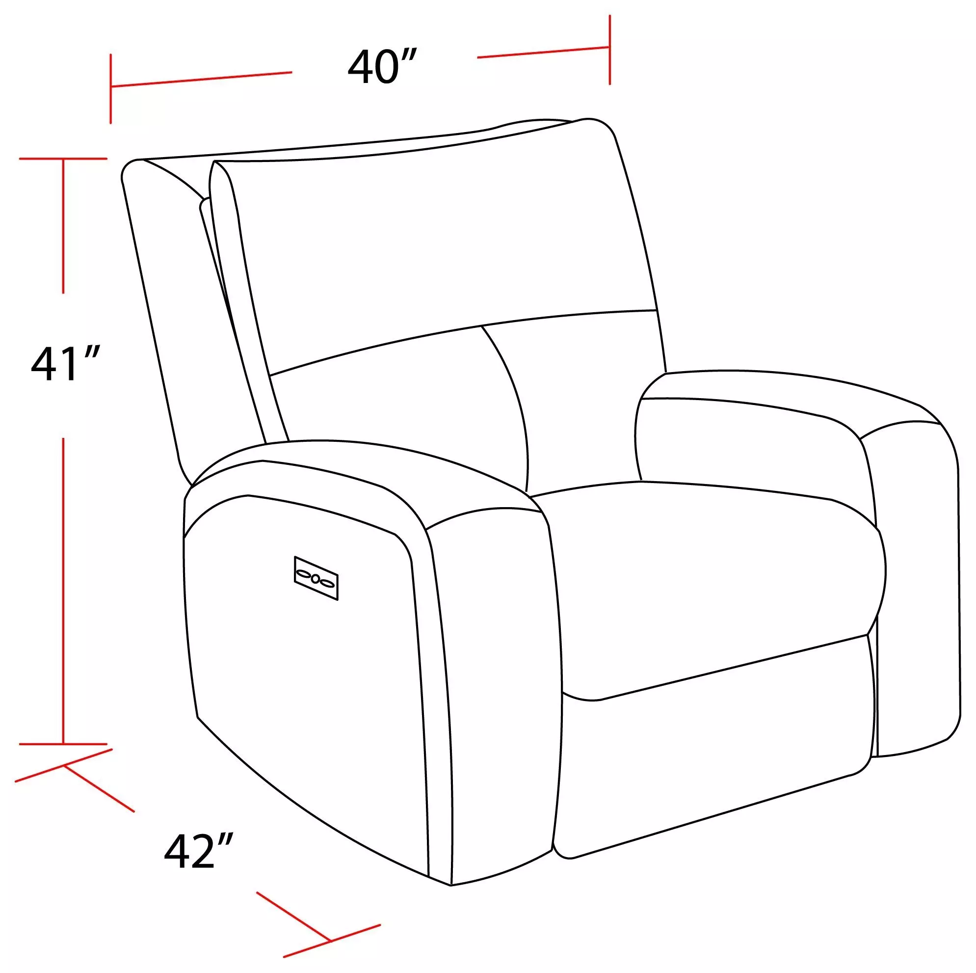 Polaris Slate Performance Fabric Power Recliner