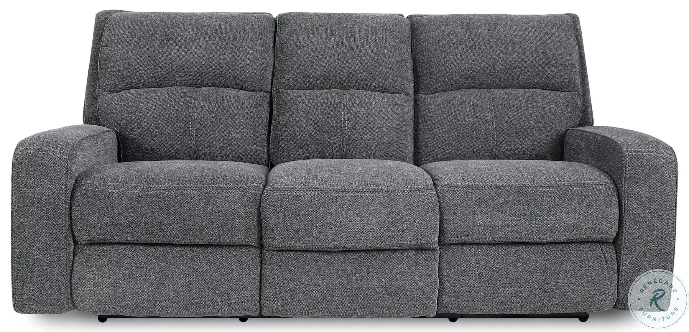 Polaris Bizmark Gray Power Reclining Sofa from Parker Living
