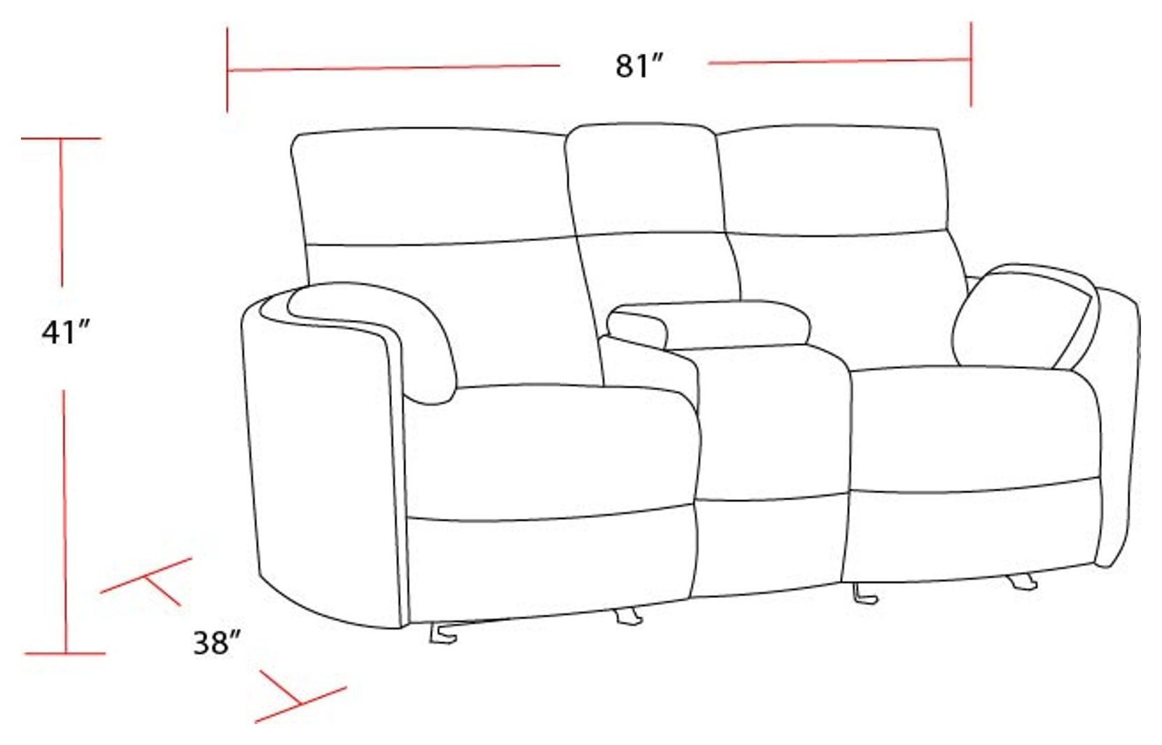 Radius Mega Ivory Glider Power Reclining Console Loveseat