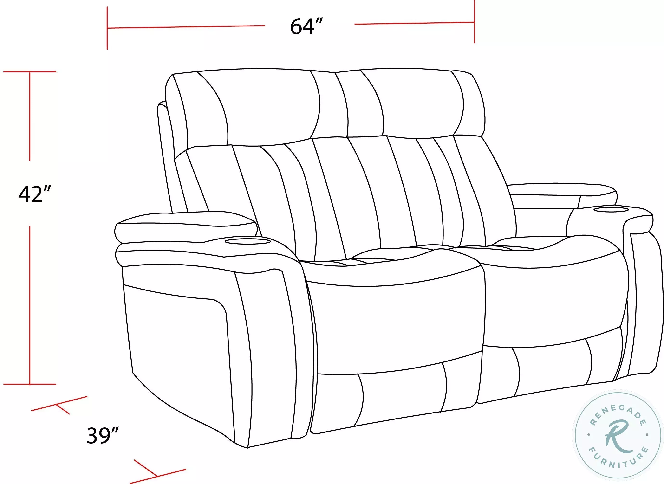 Vanderbilt Midnight Power Reclining Loveseat