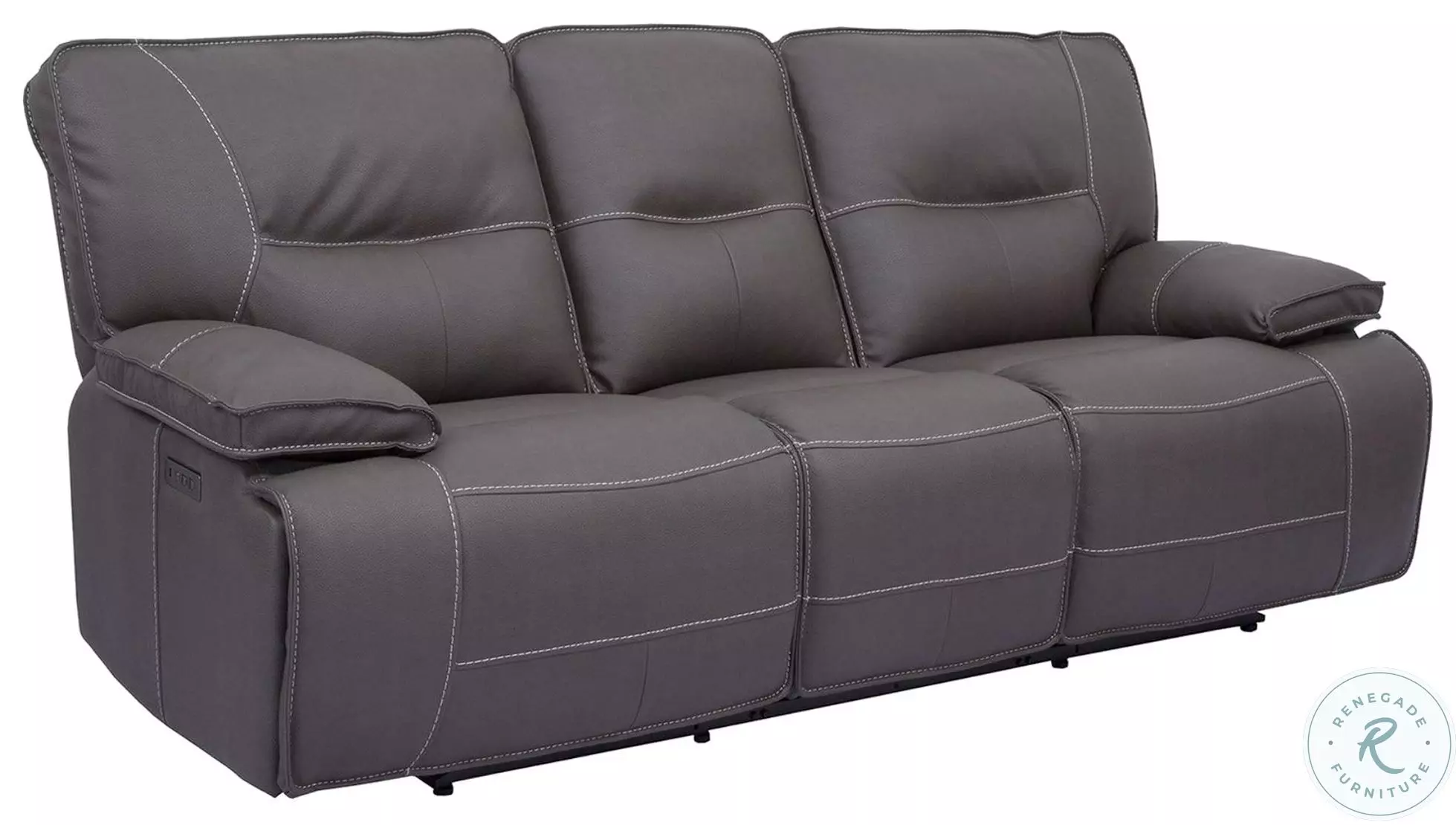 FALK spalo FA アラバマ Spartacus Haze Dual Power Reclining Sofa with Power Headrest