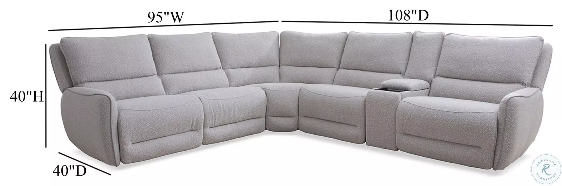 Stellar Power Reclining Sectional From Parker Living | Coleman