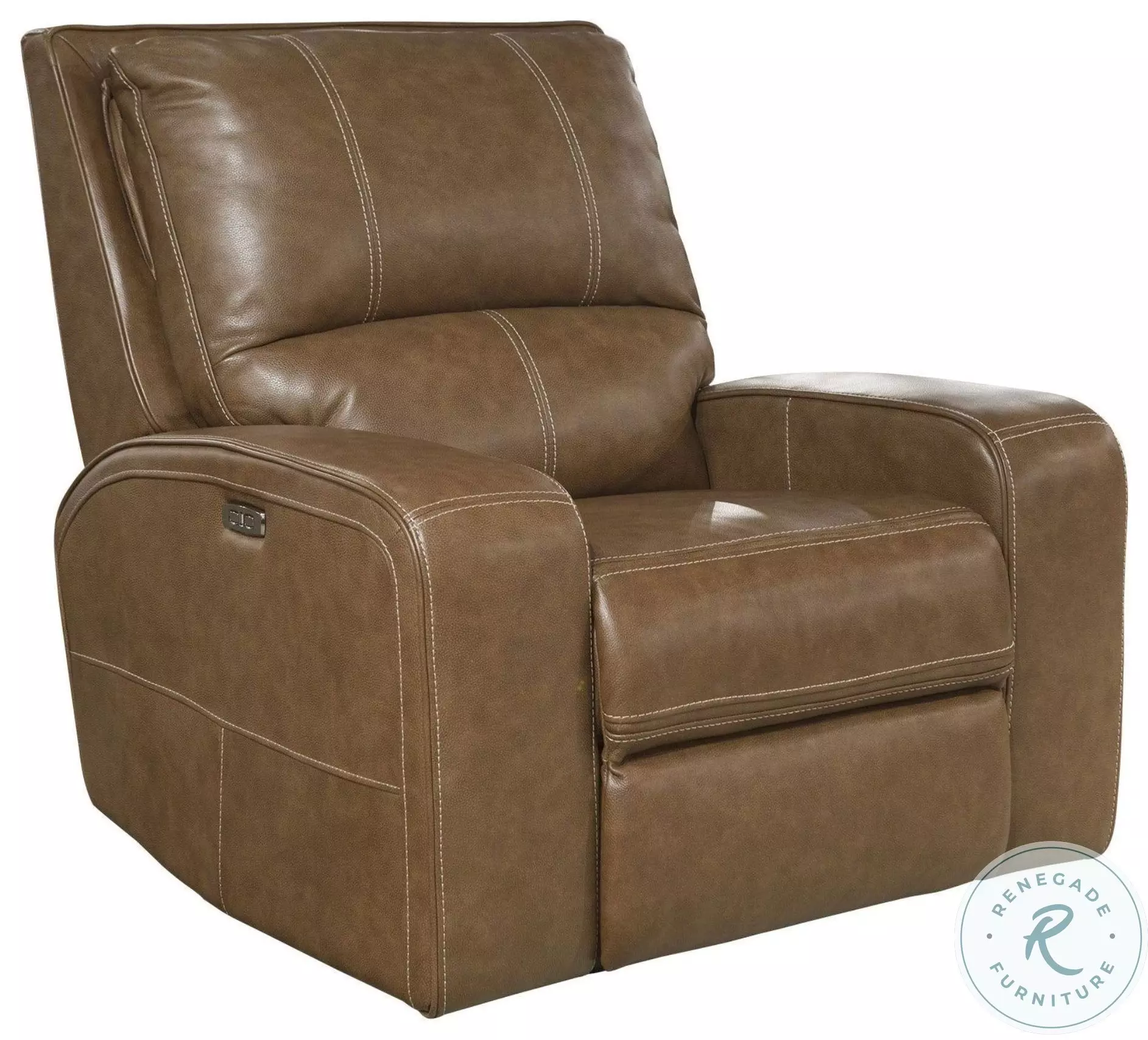Swift Bourbon Leather Dual Power Reclining Living Room Set from