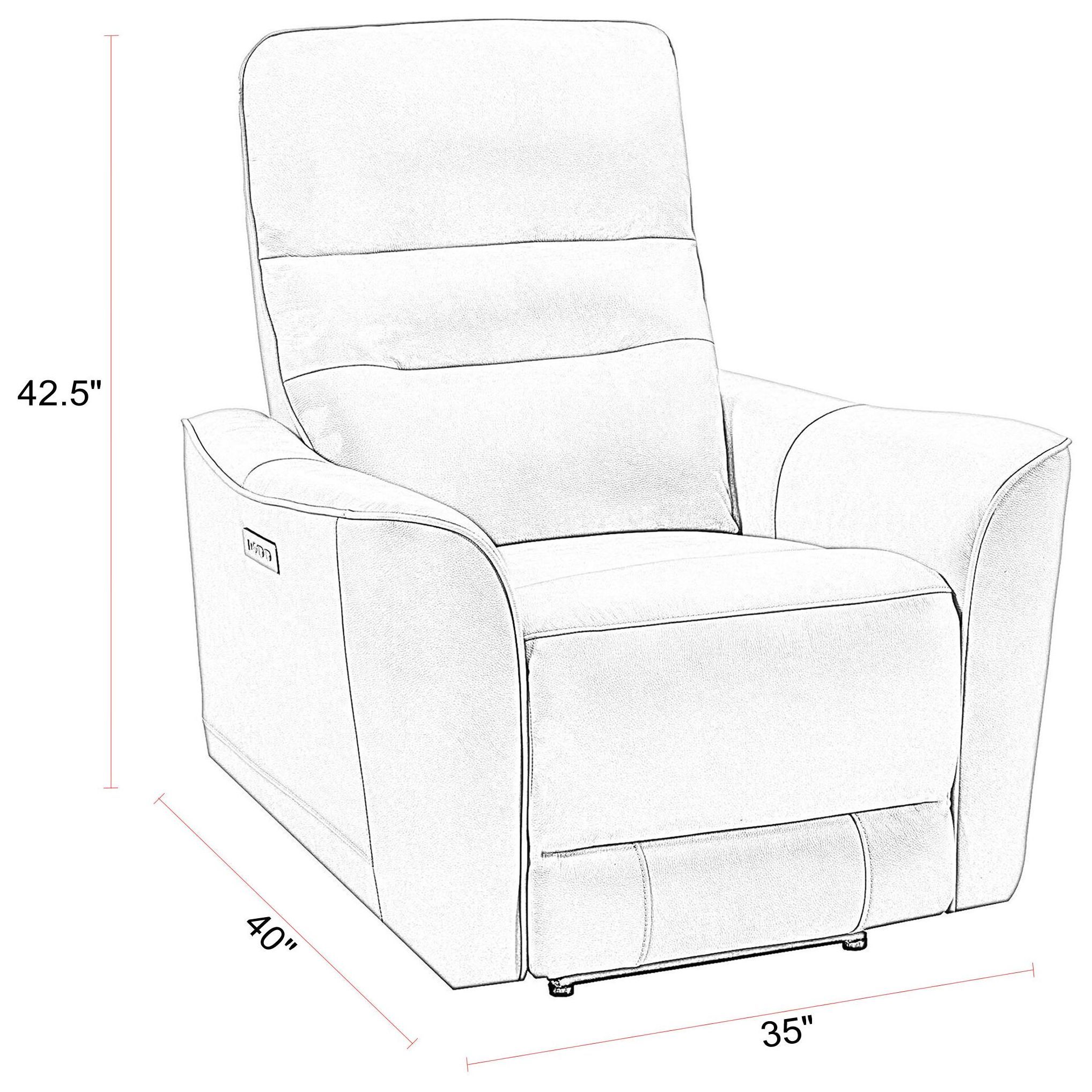 Taylor Brazilian Cappuccino Leather Zero Gravity Power Recliner