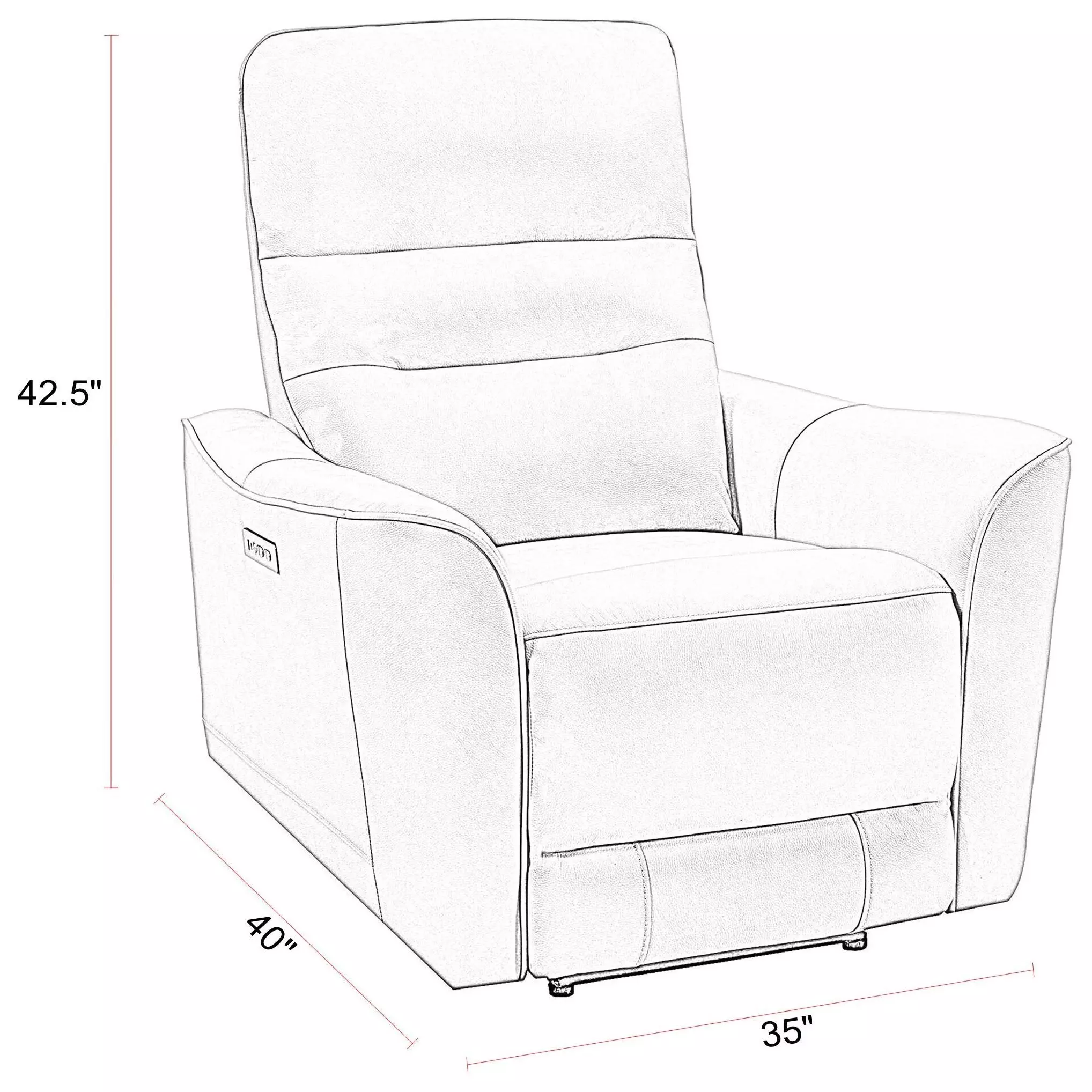 Taylor Brazilian Cappuccino Leather Zero Gravity Power Recliner