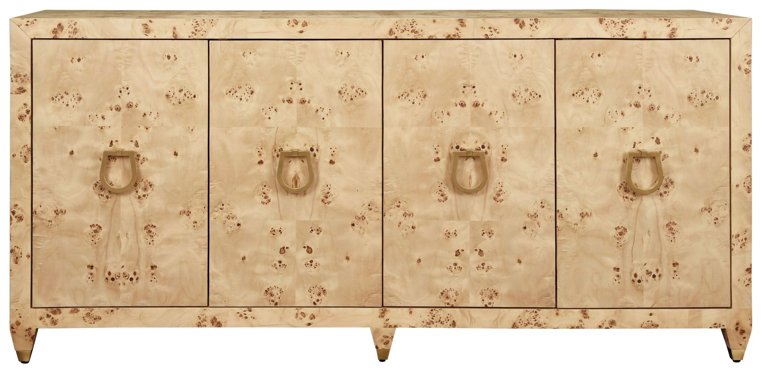 Mulligan Brown 4 Door Buffet From Worlds Away | Coleman Furniture