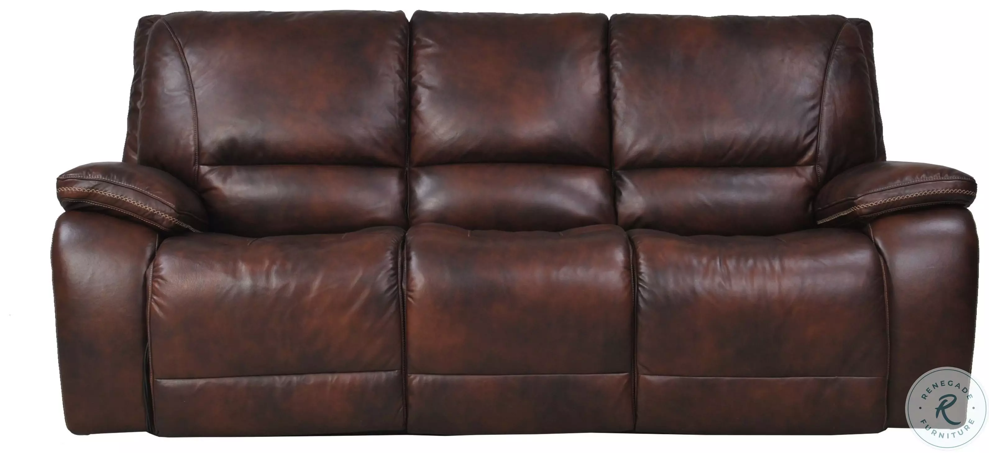 Vail Burnt Sienna Leather Dual Power Reclining Living Room Set