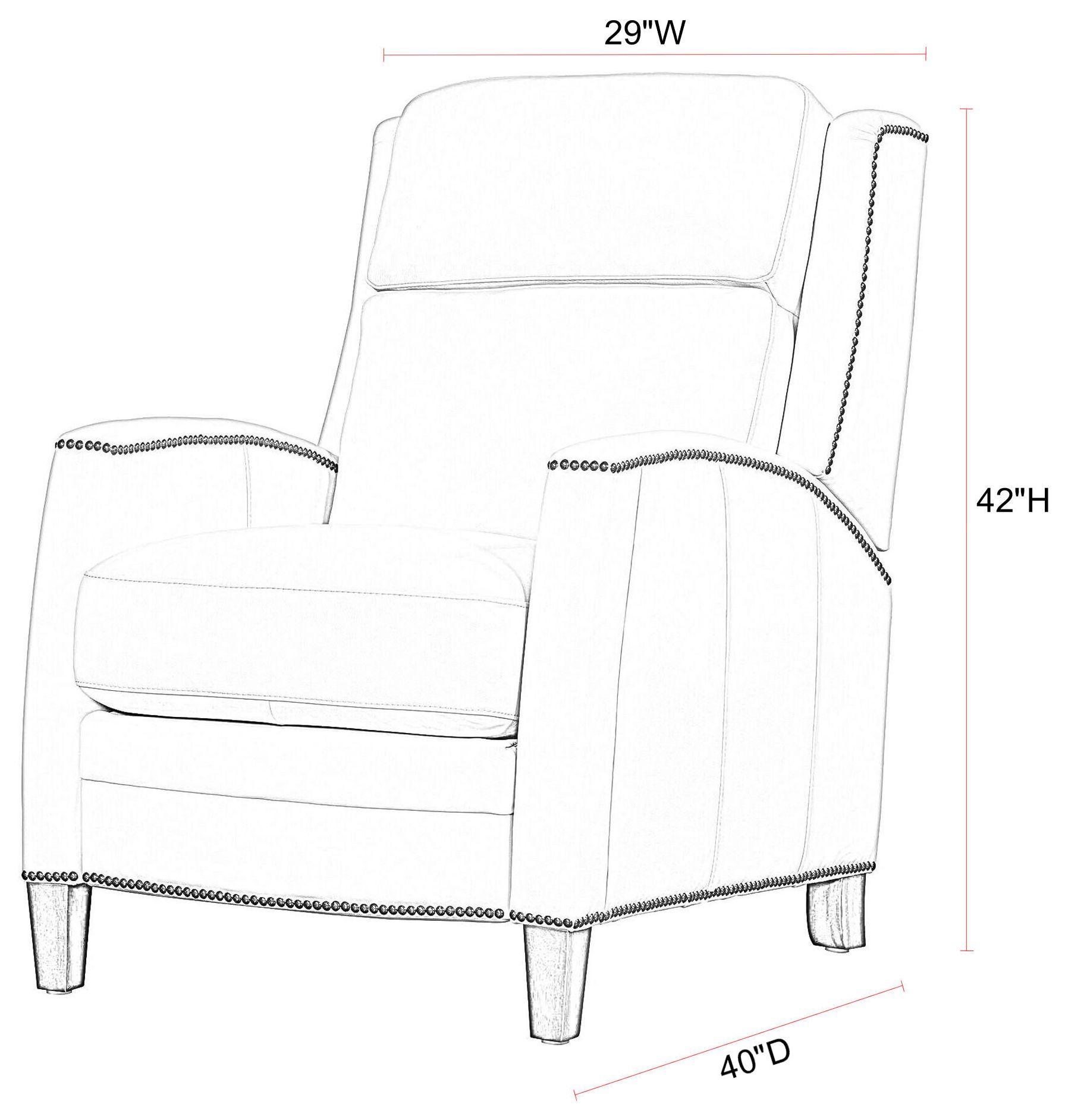 Vermont Slate Noire Leather Recliner