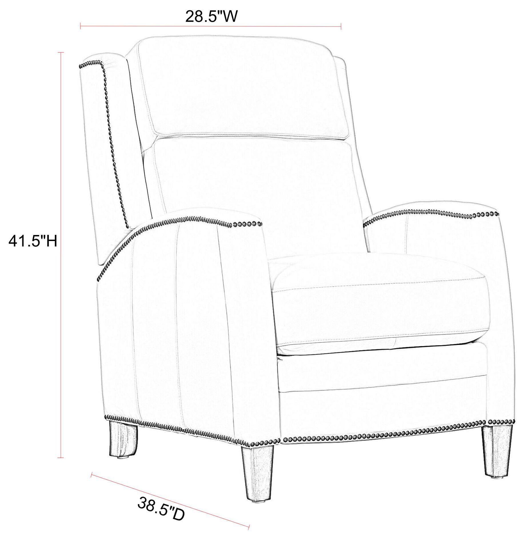 Vermont Slate Noire Leather Power Recliner