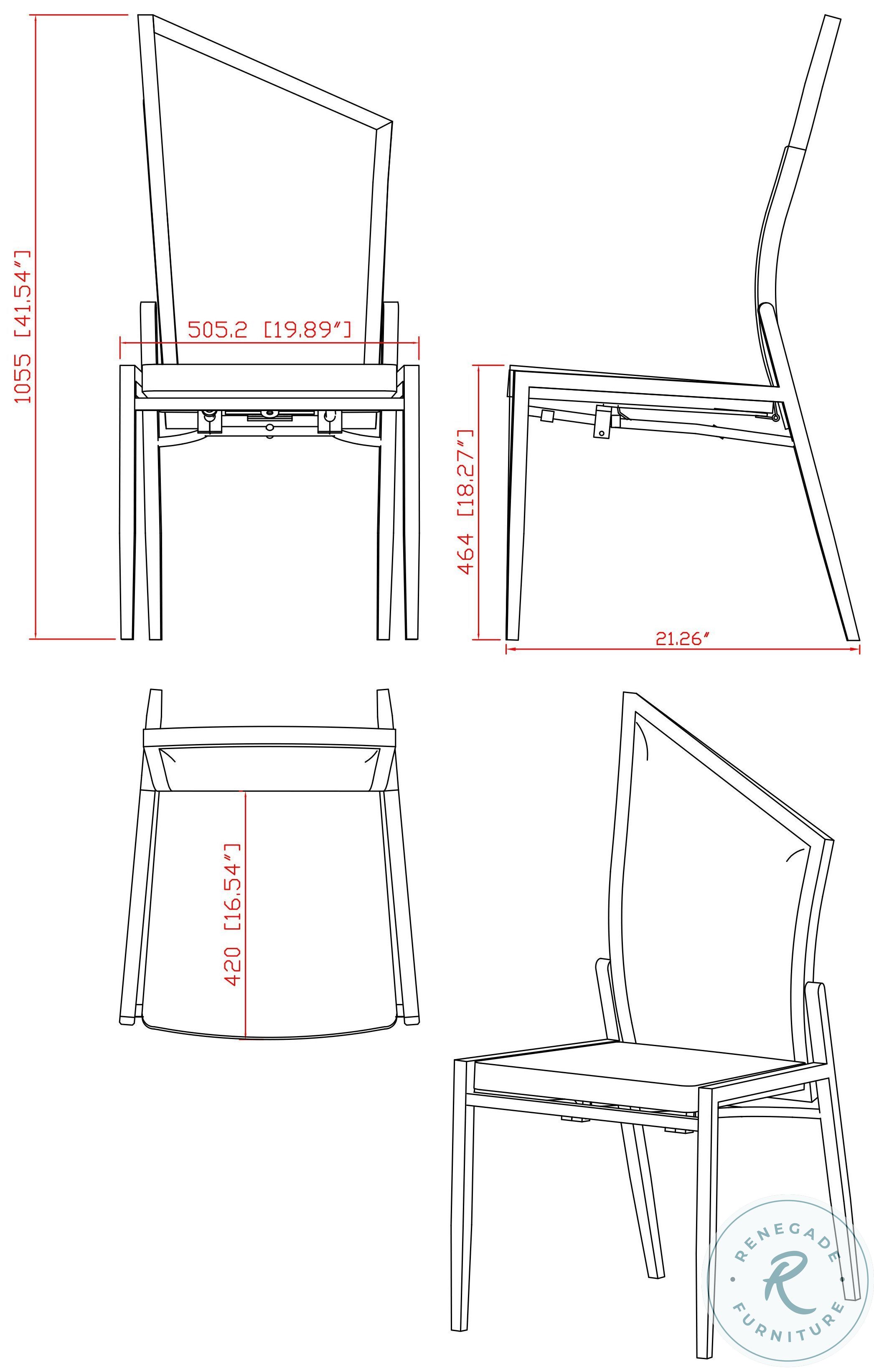 Nala White Motion Back Side Chair Set of 2