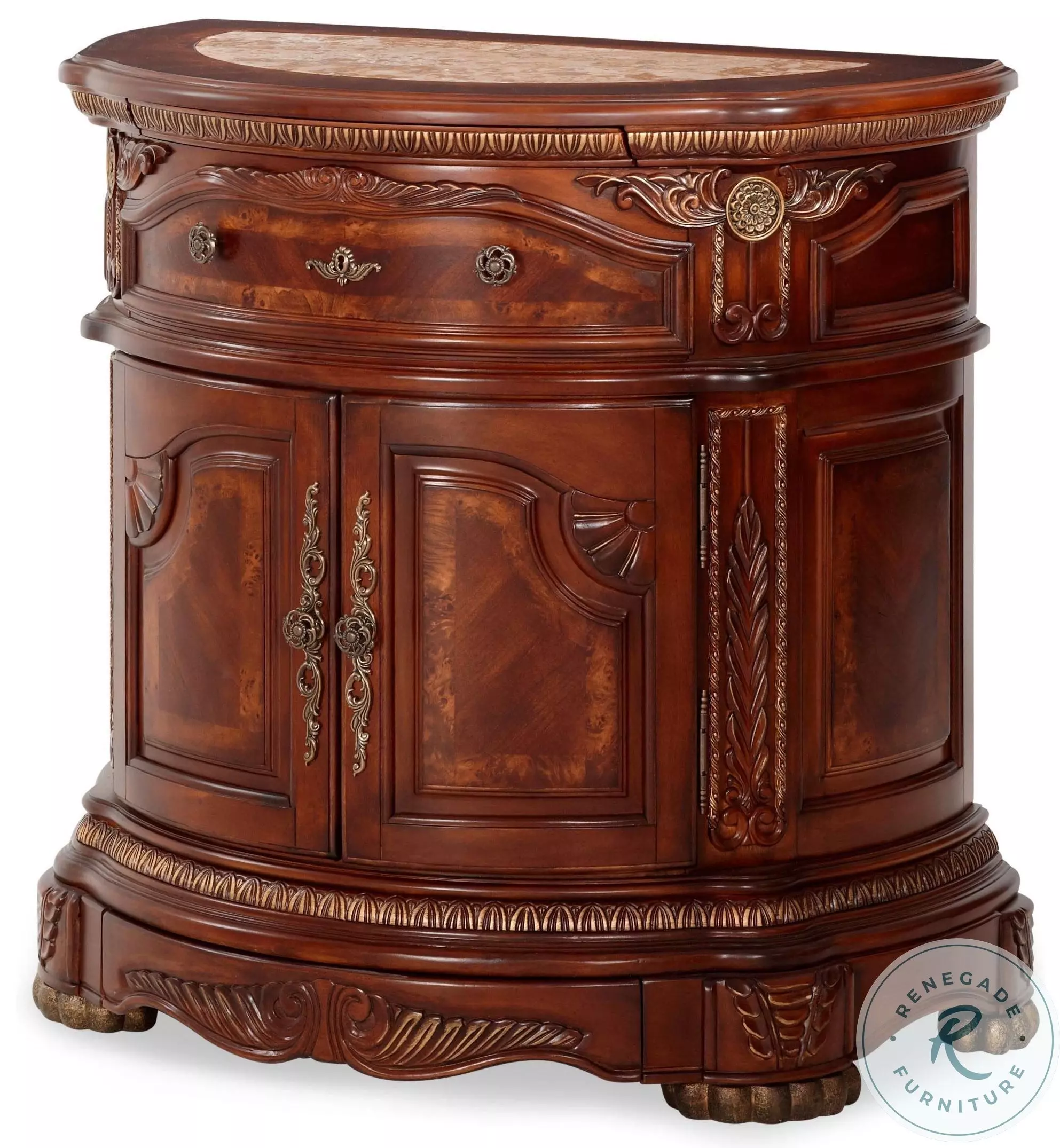 Cortina Honey Walnut Bedside Chest From Michael Amini | Coleman