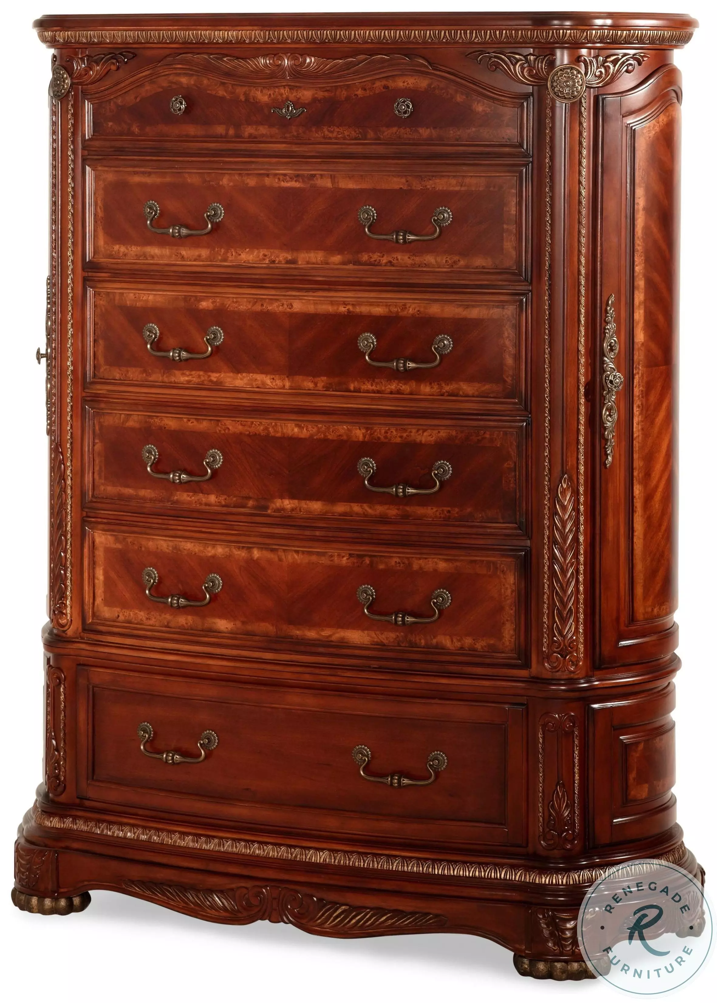 Cortina Honey Walnut 6 Drawer Chest From Michael Amini | Coleman