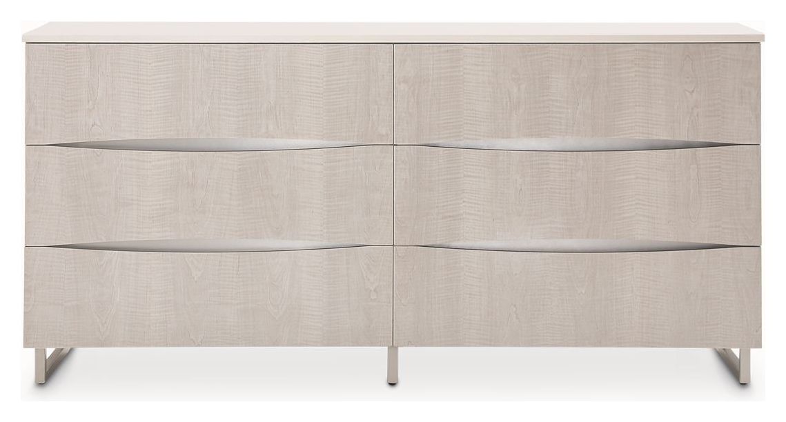 新品　Ballsey ファージレ　manimaris ブラミンク　drawer Marin Greige 6 Drawer Dresser From Michael Amini | Coleman Furniture