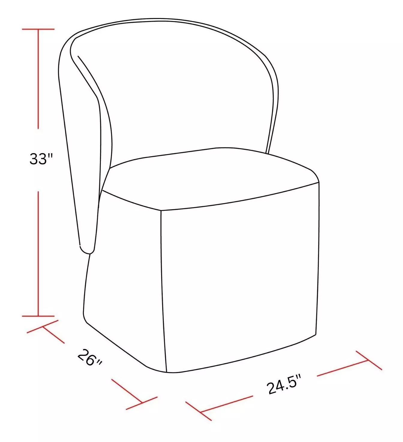 Zephyr Aline Cashmere Upholstered Dining Chair Set of 2