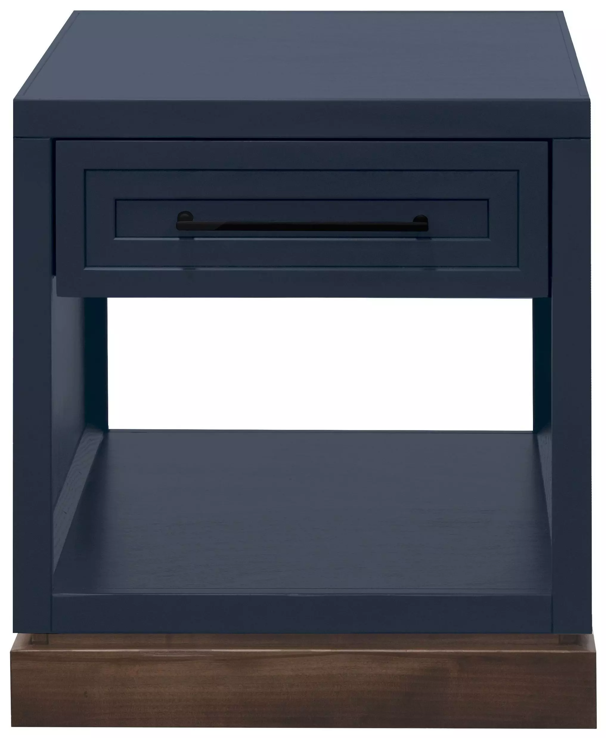 Nora Blue Denim and Whiskey Square End Table From Legend Furniture