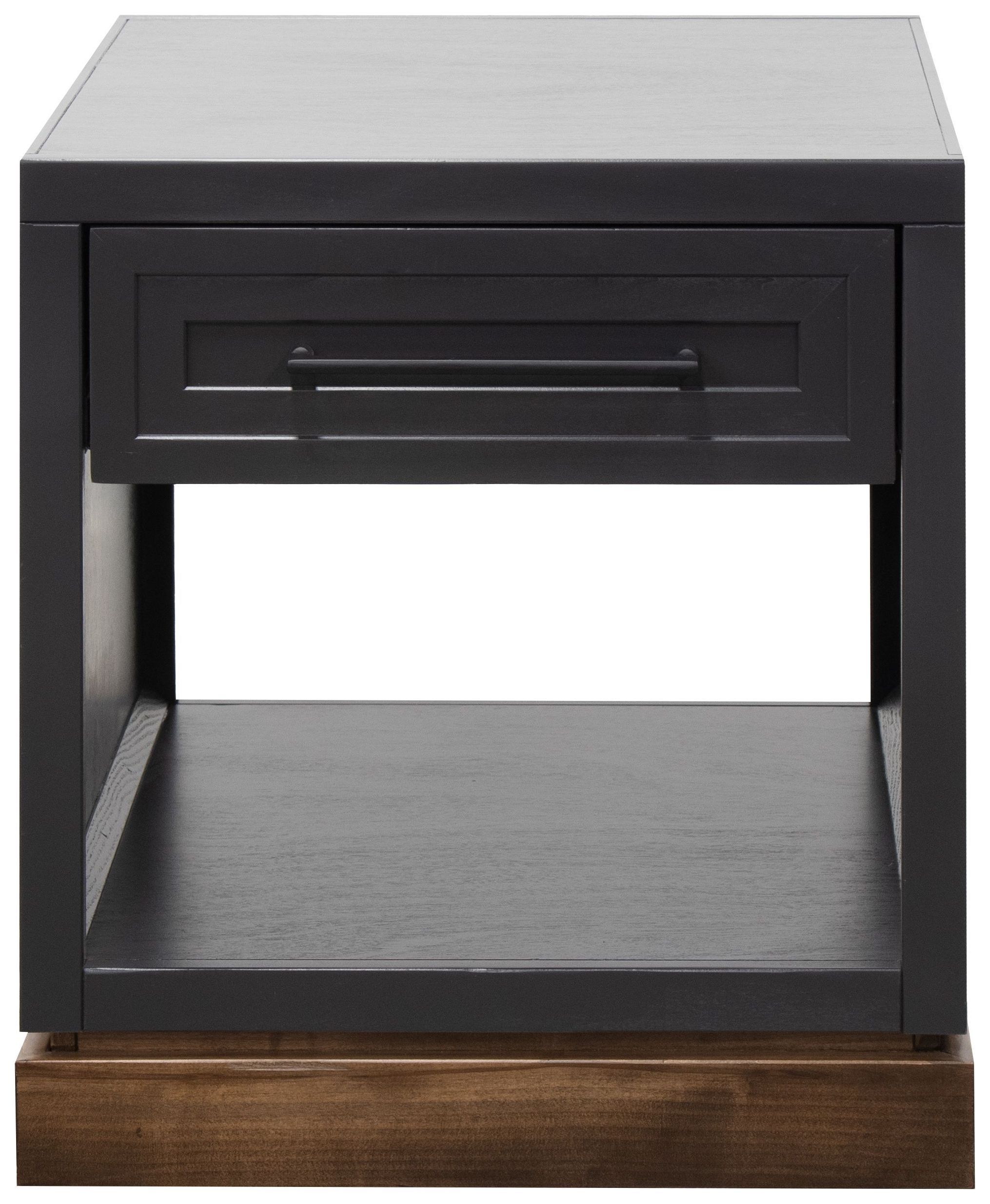 Nora Black and Whiskey Square End Table From Legend Furniture