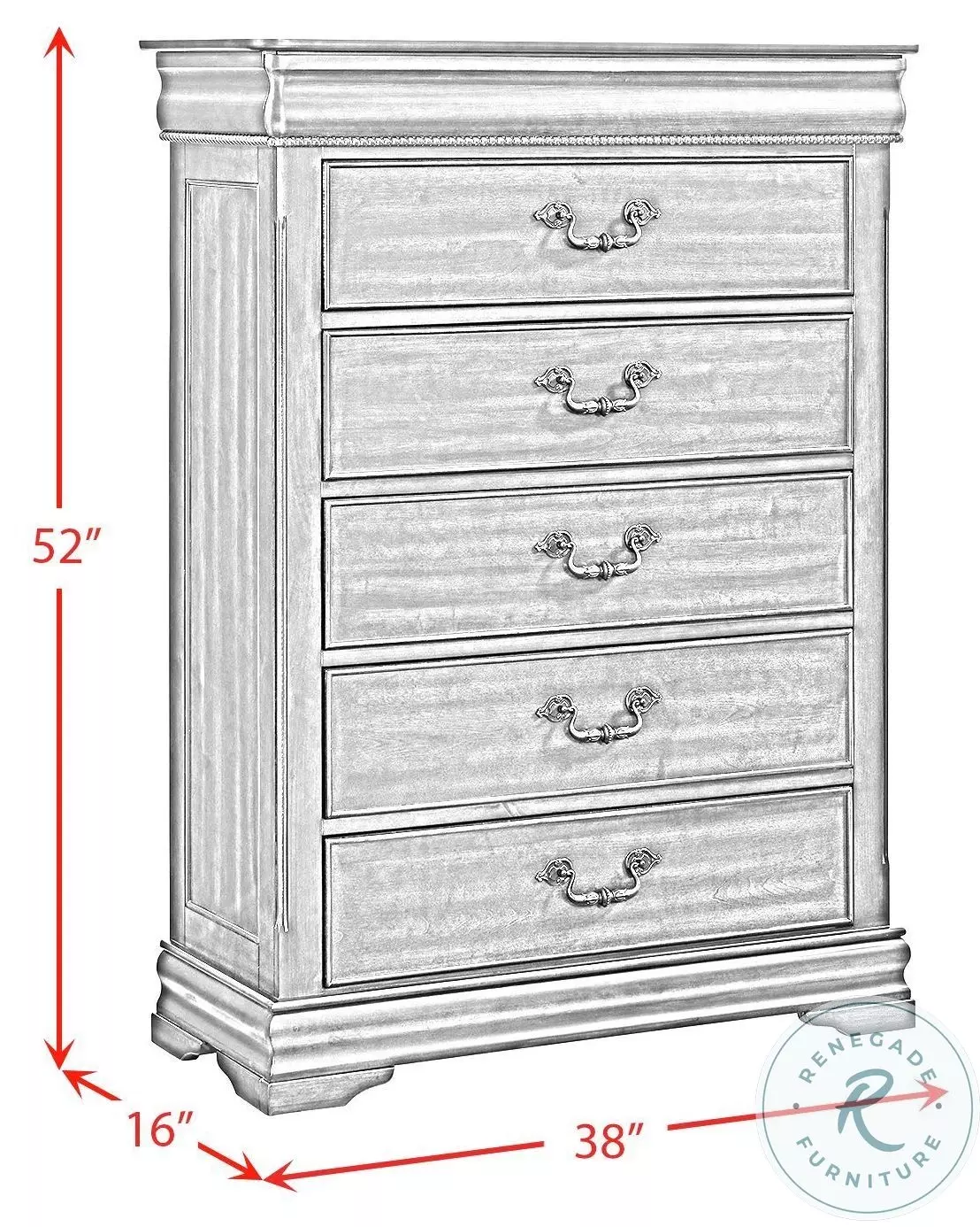 Coppola Rich Cherry 6 Drawer Chest