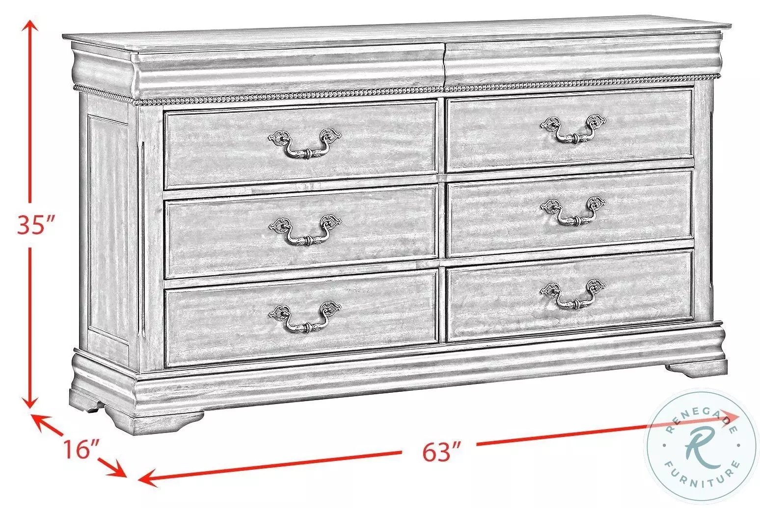 Coppola Rich Cherry 8 Drawer Dresser