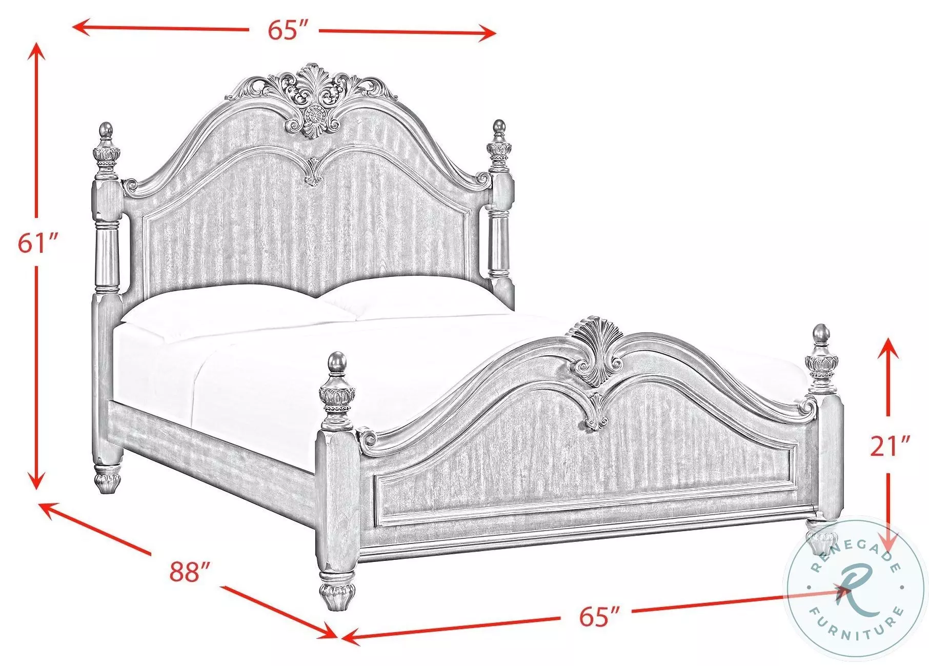 Coppola Rich Cherry Queen Poster Bed