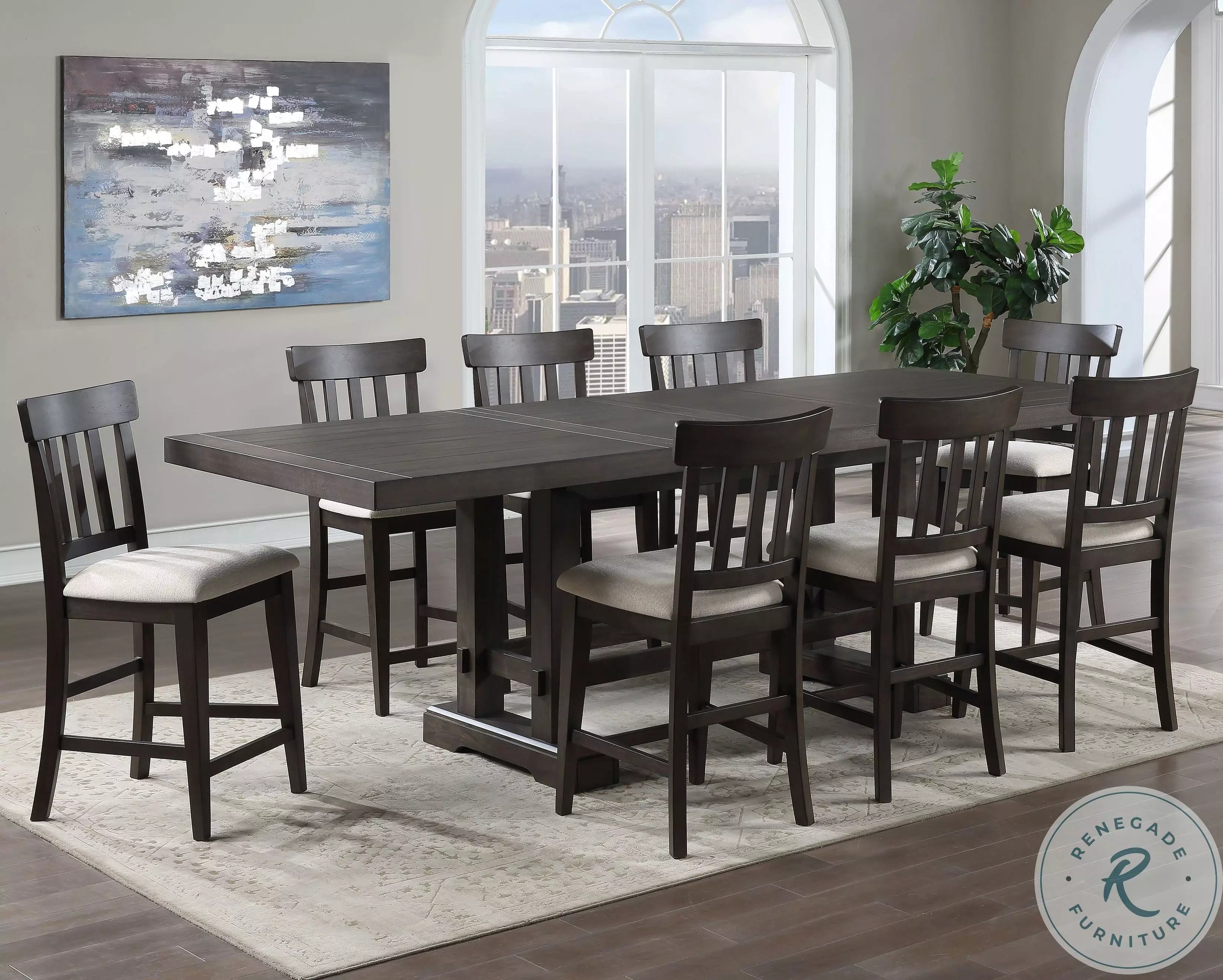 Napa Dusky Cedar Extendable Counter Height Dining Room Set From Steve 