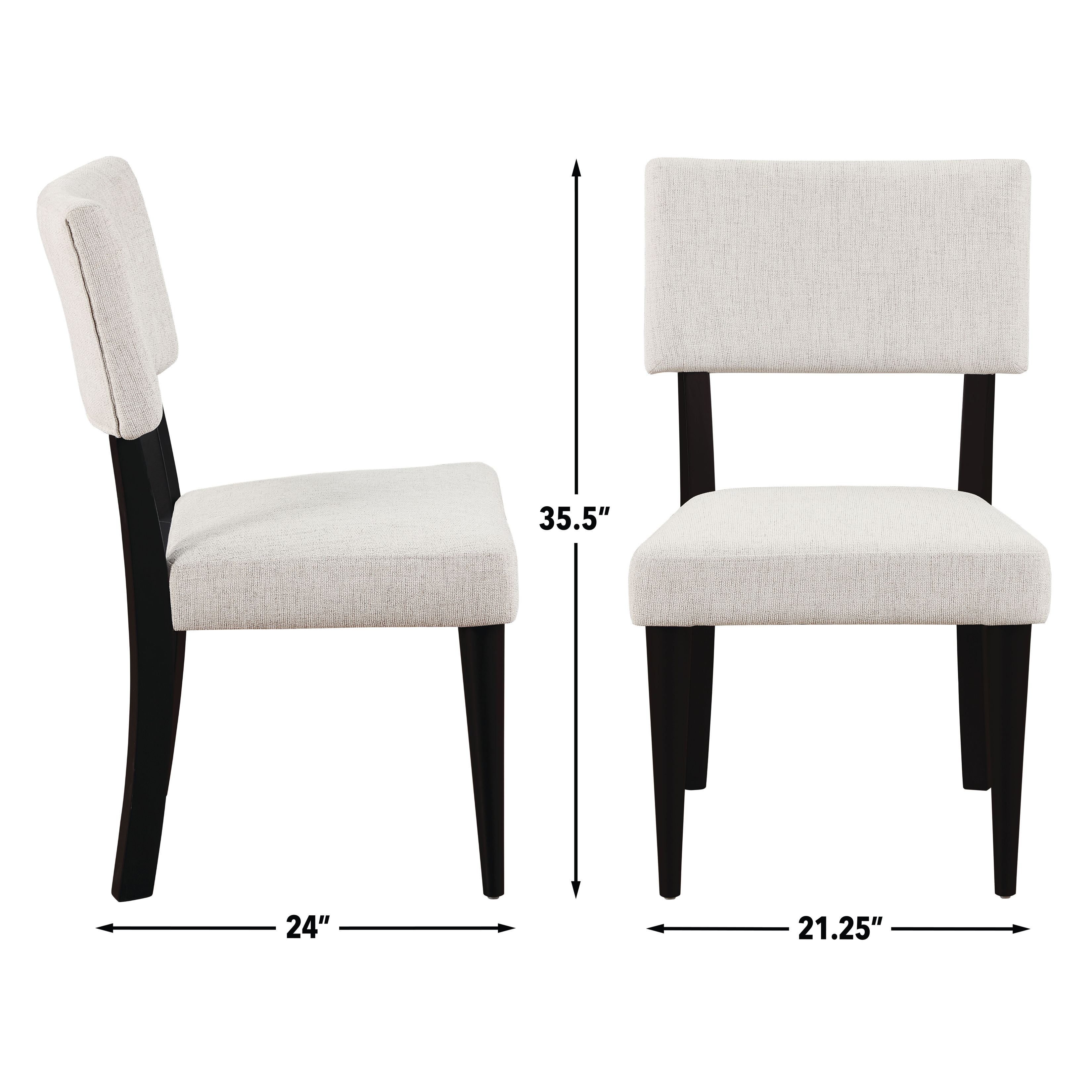 Colvin Black and White Side Chair Set of 2