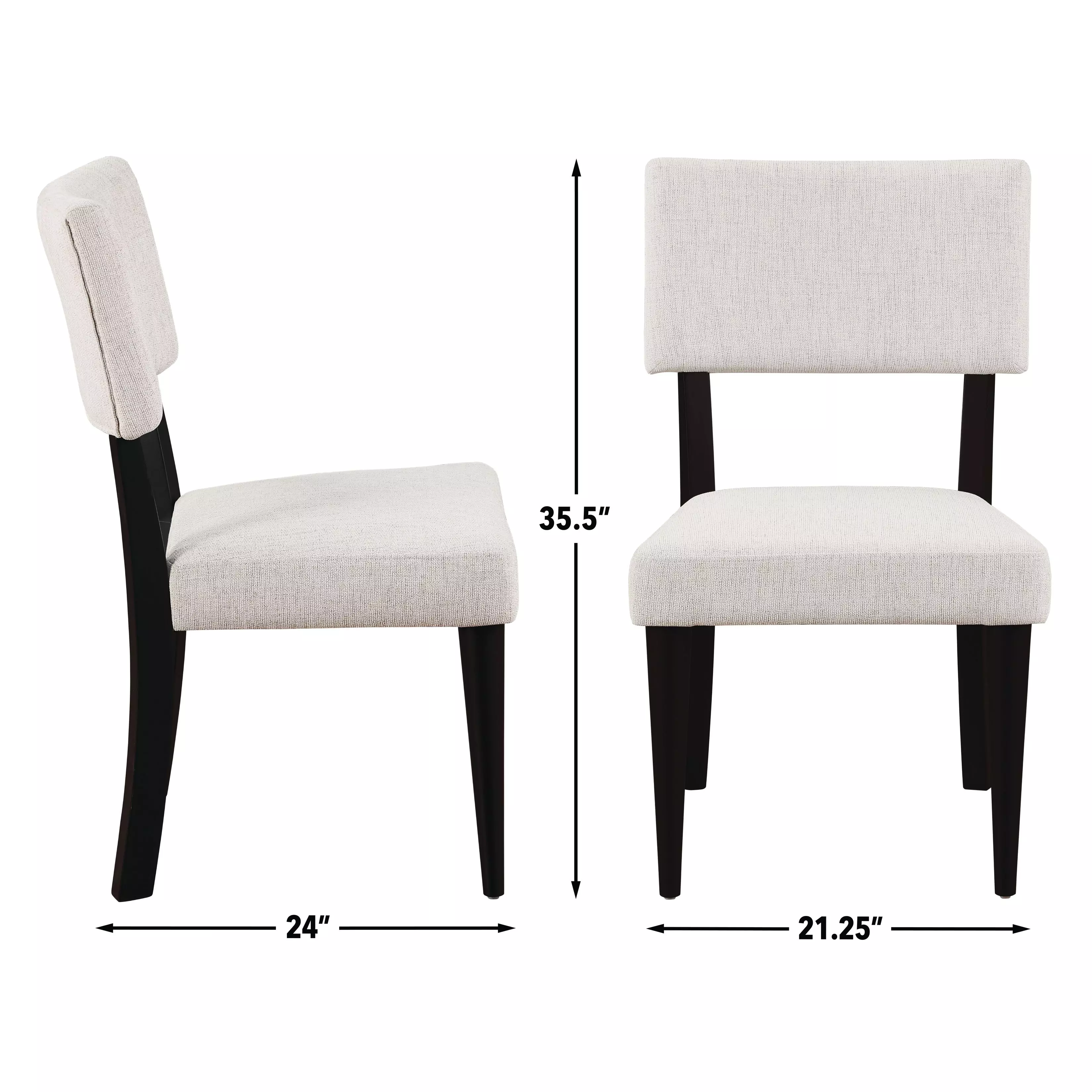 Colvin Black and White Side Chair Set of 2