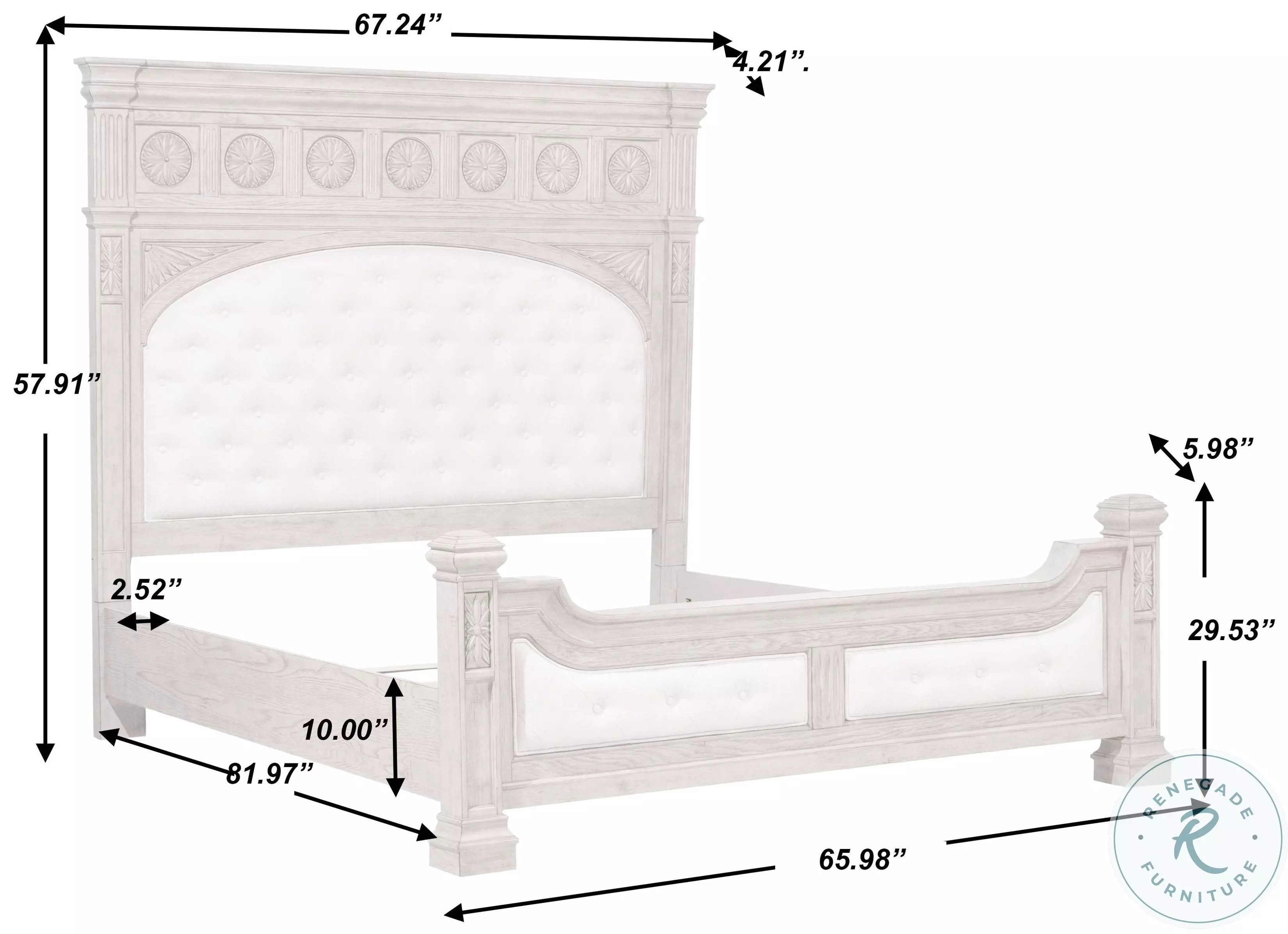 Windsor Hill French Gray Queen Upholstered Panel Bed