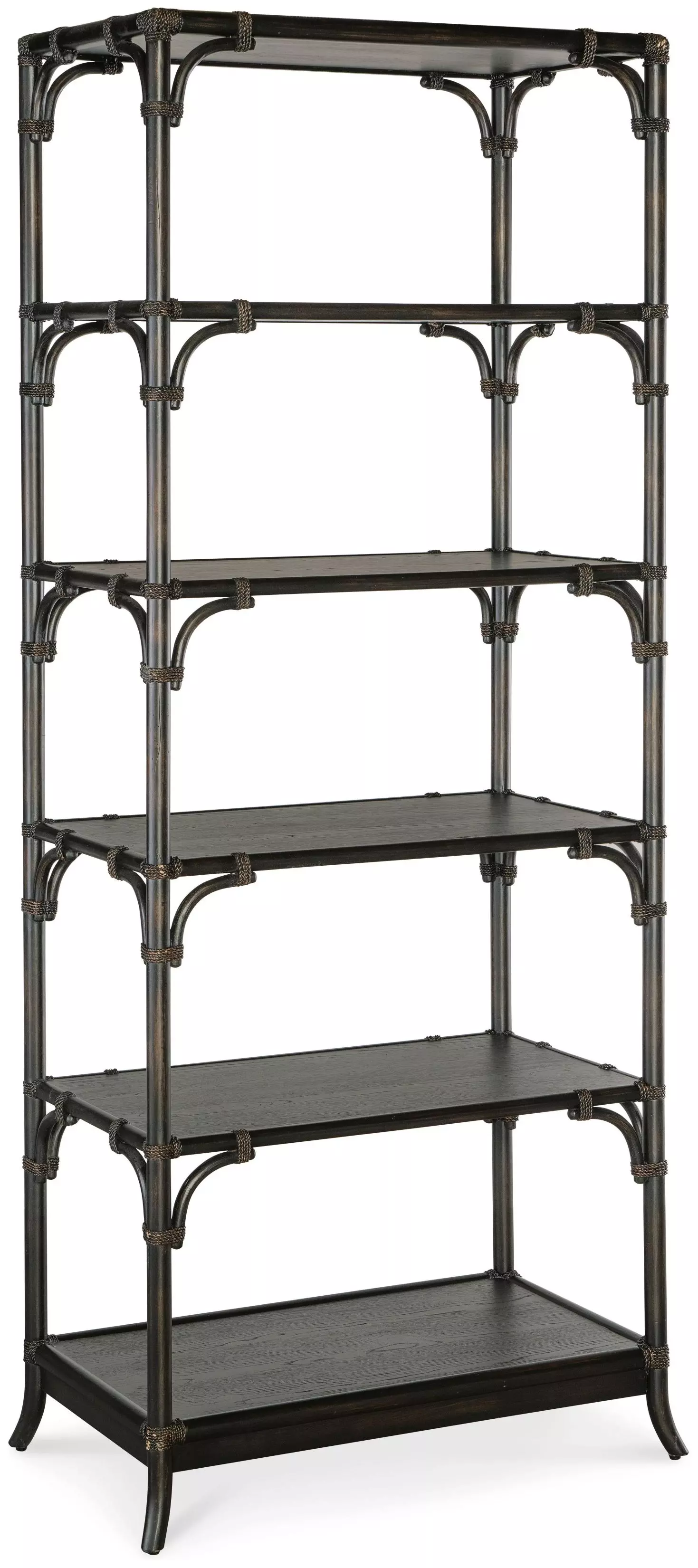 Retreat Maraschino Cherry Pole Rattan Bookcase