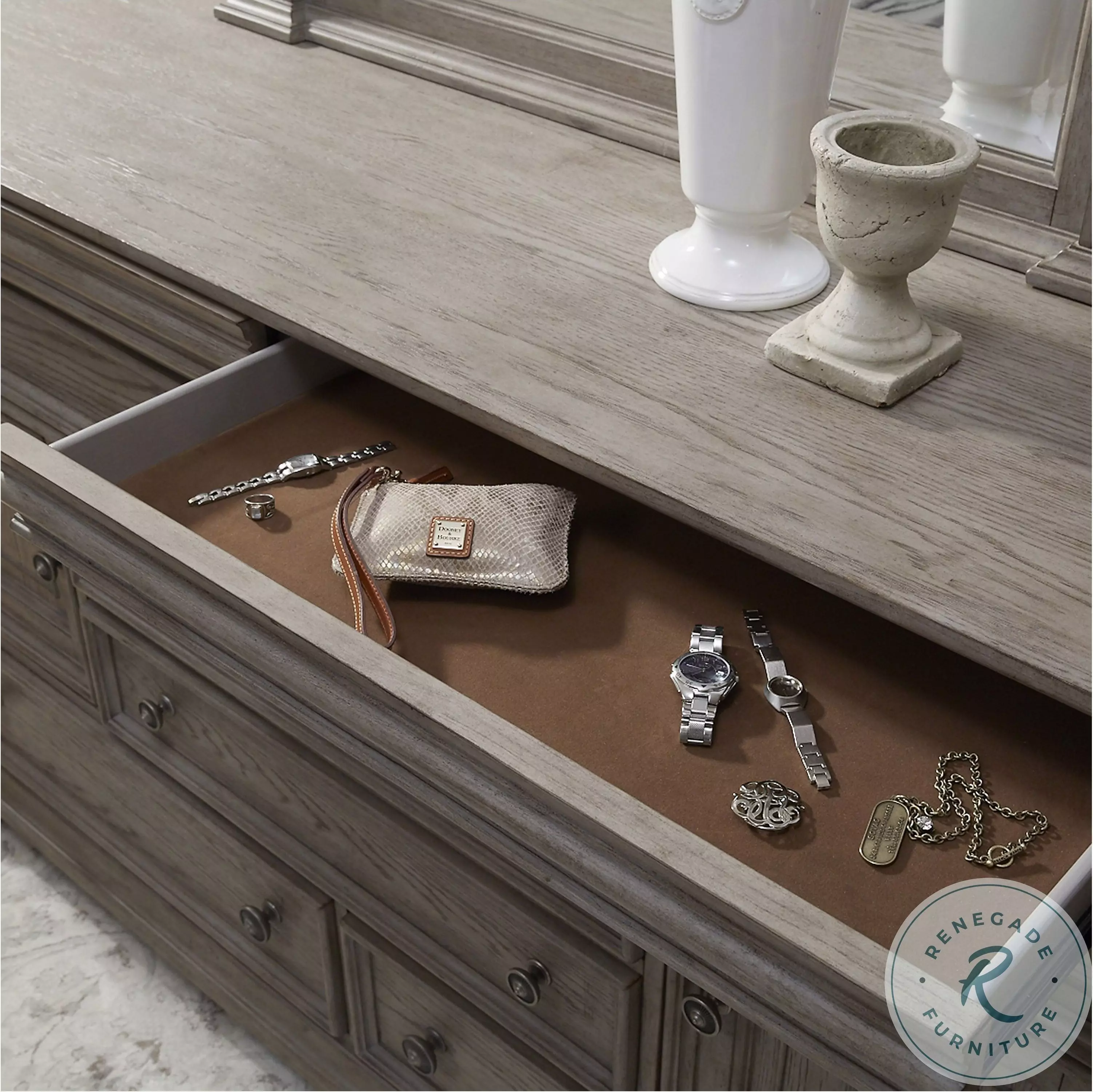 Kingsbury Brown Upholstered Panel Bedroom Set from Pulaski