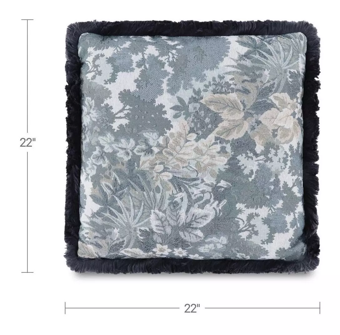 Yasmin Blue Tapestry Square Cushion