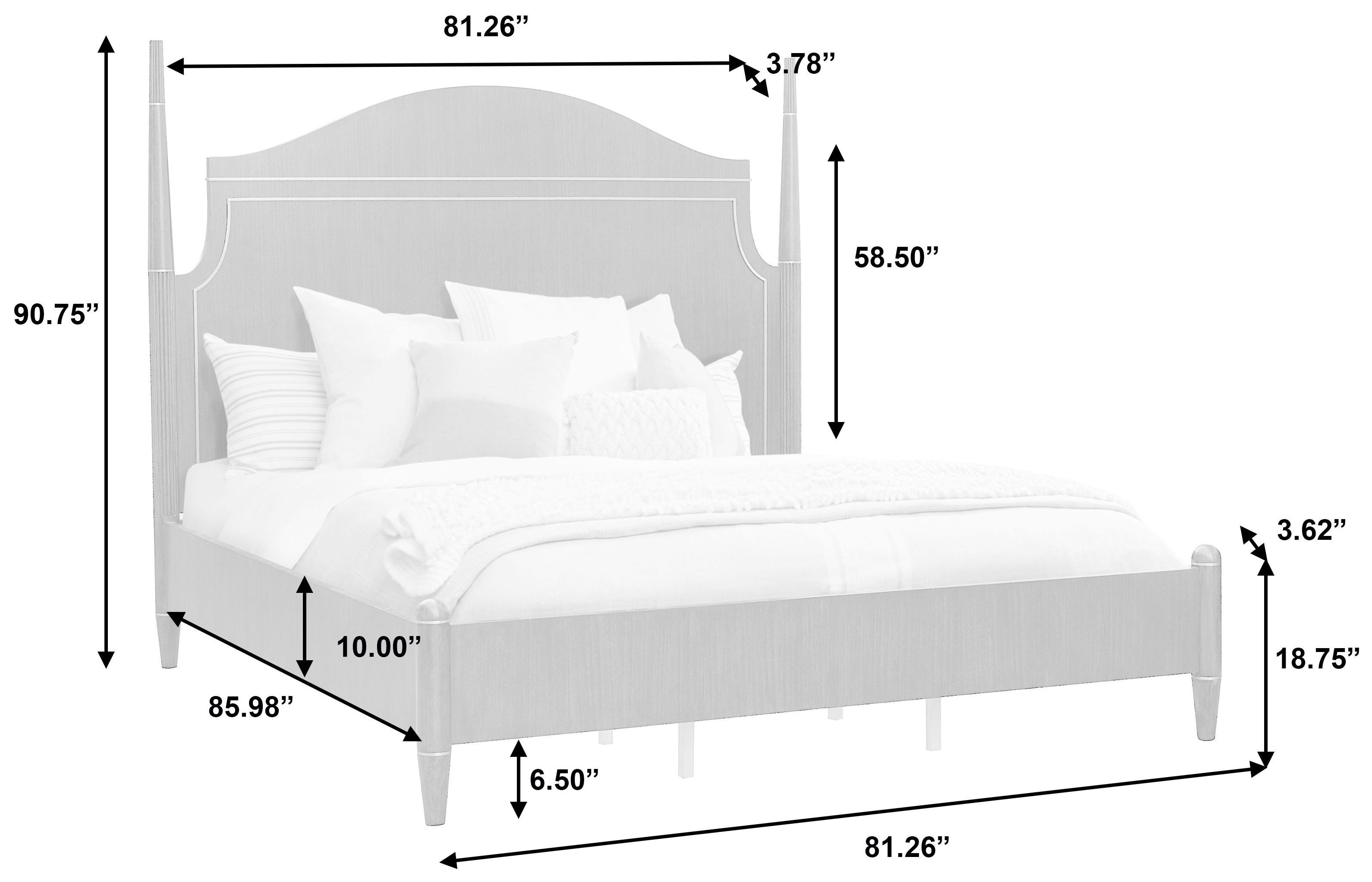 Asher Park Piano Brown California King Poster Bed