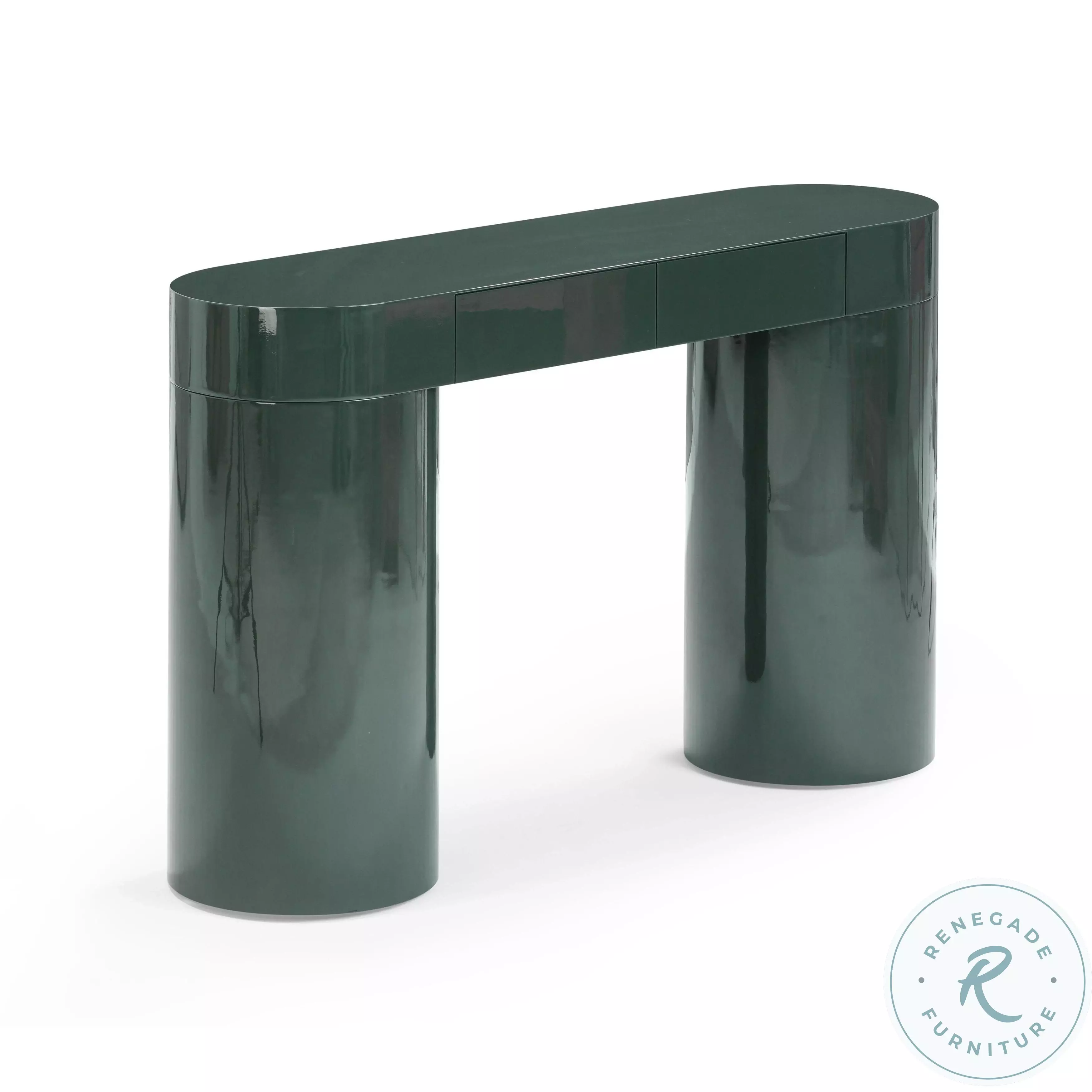 Mira Deep Green High Gloss Console Table From TOV | Home Gallery