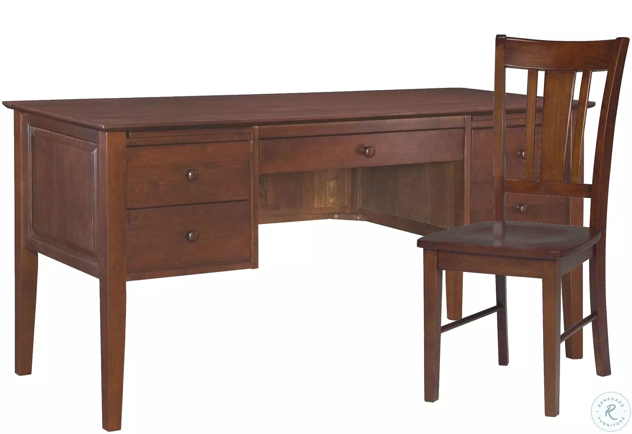 Home Accents Espresso 4 Drawer Executive Lancaster Shaker
