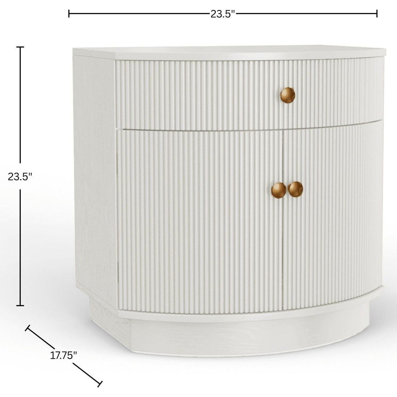 Olivia Coconut Milk 1 Drawer Nightstand