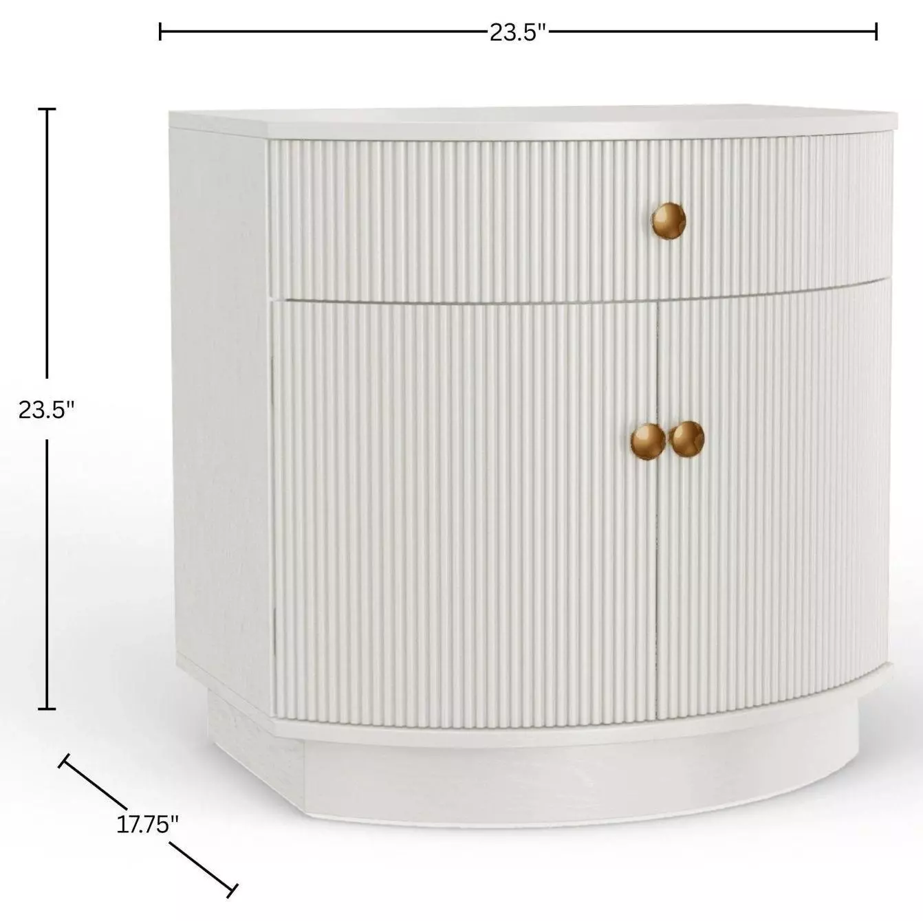 Olivia Coconut Milk 1 Drawer Nightstand