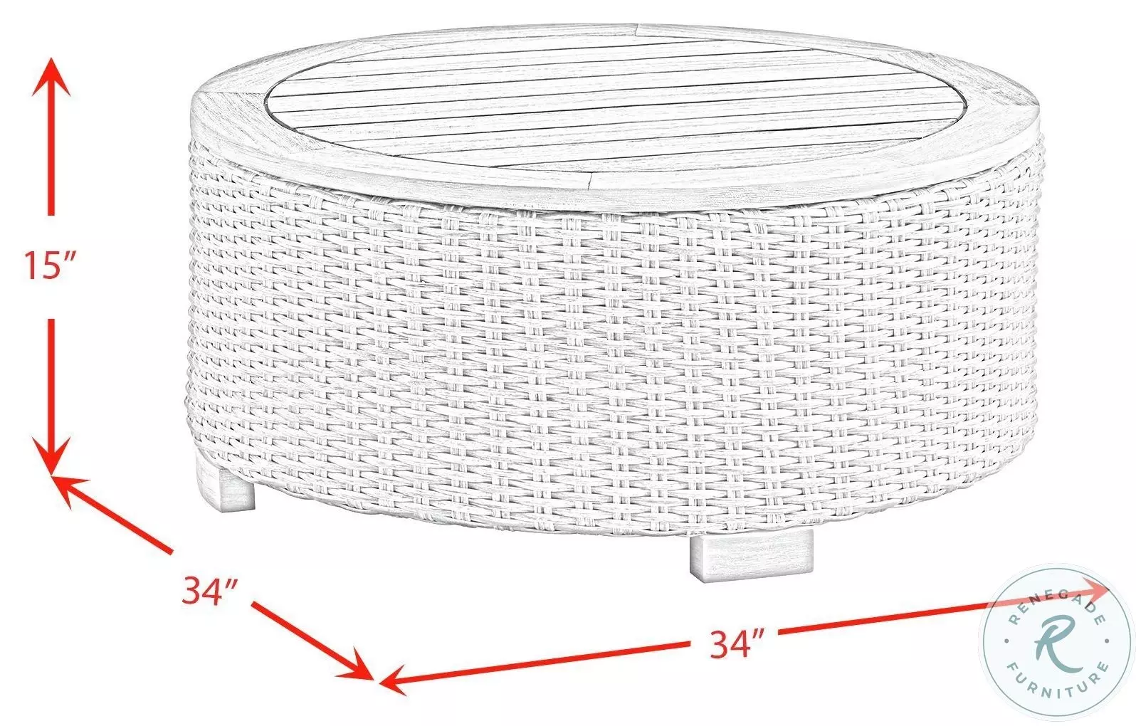 Camal Tan Outdoor Round Coffee Table