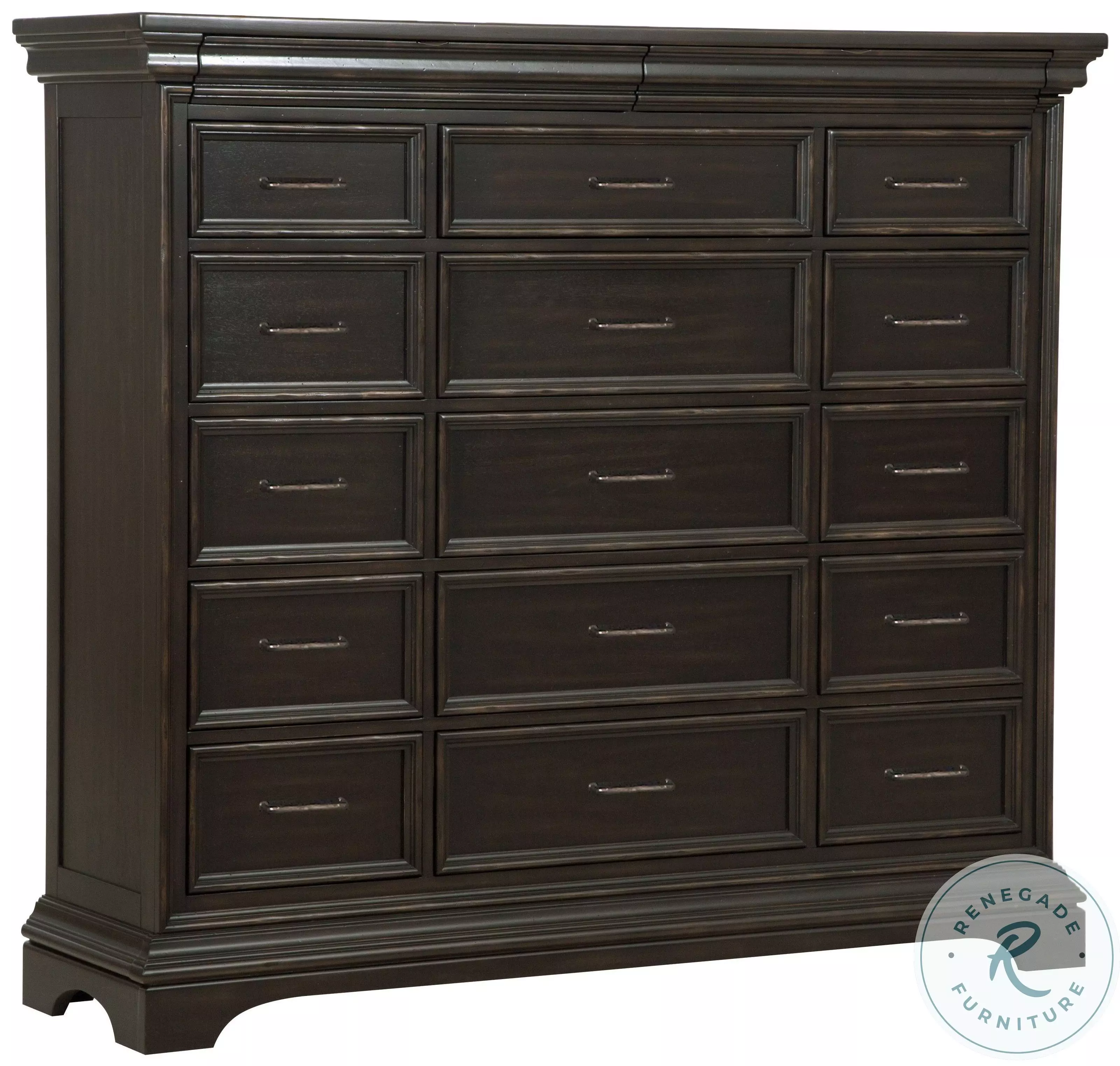 Caldwell Brown 17 Drawers Master Chest from Pulaski | Coleman