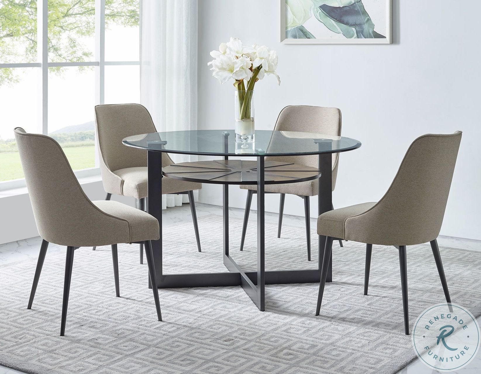 Olson Medium Brown Dining Room Set from Steve Silver Coleman Furniture