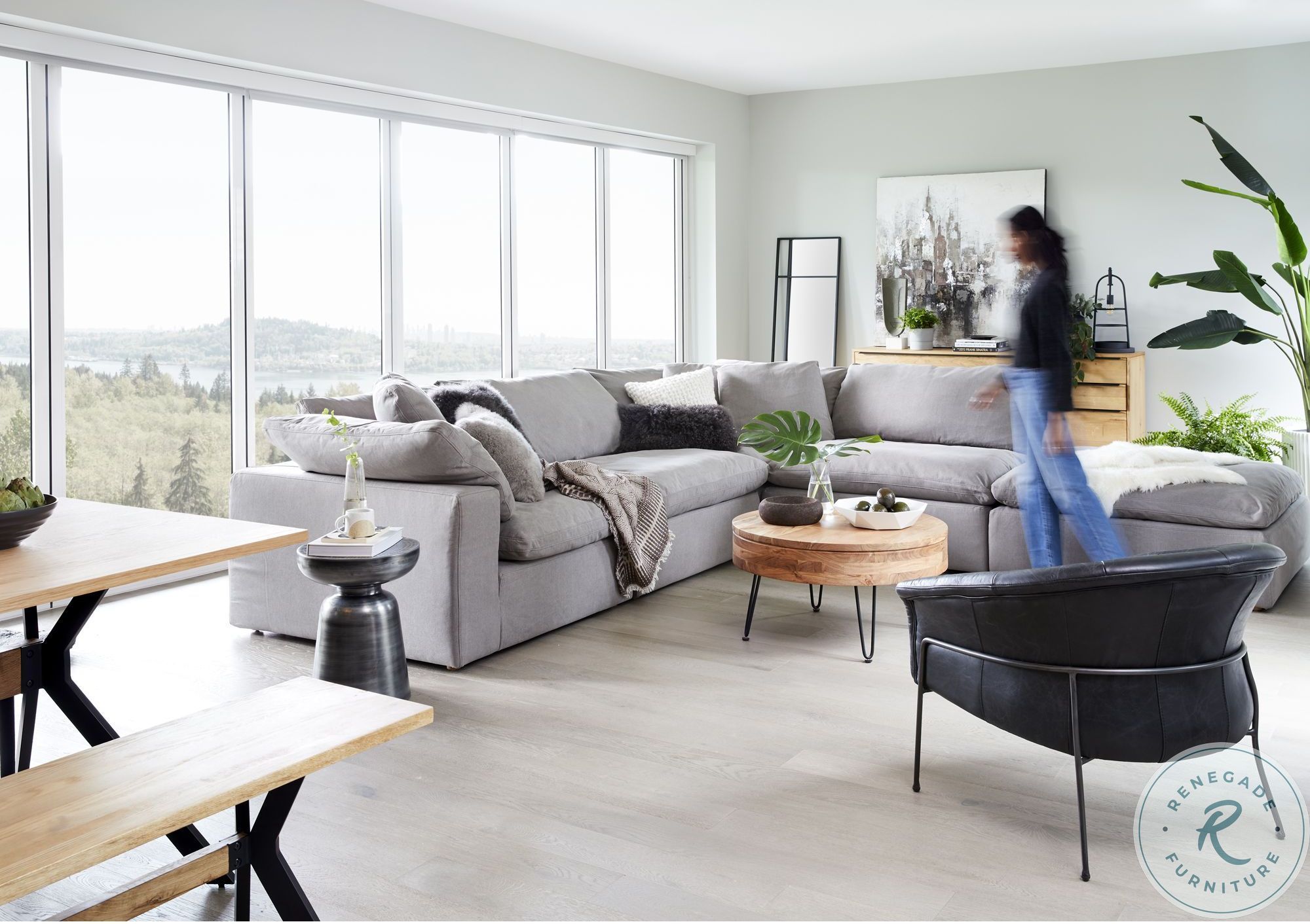 Arthur Antique Zinc Accent Table from Moes Home Coleman Furniture