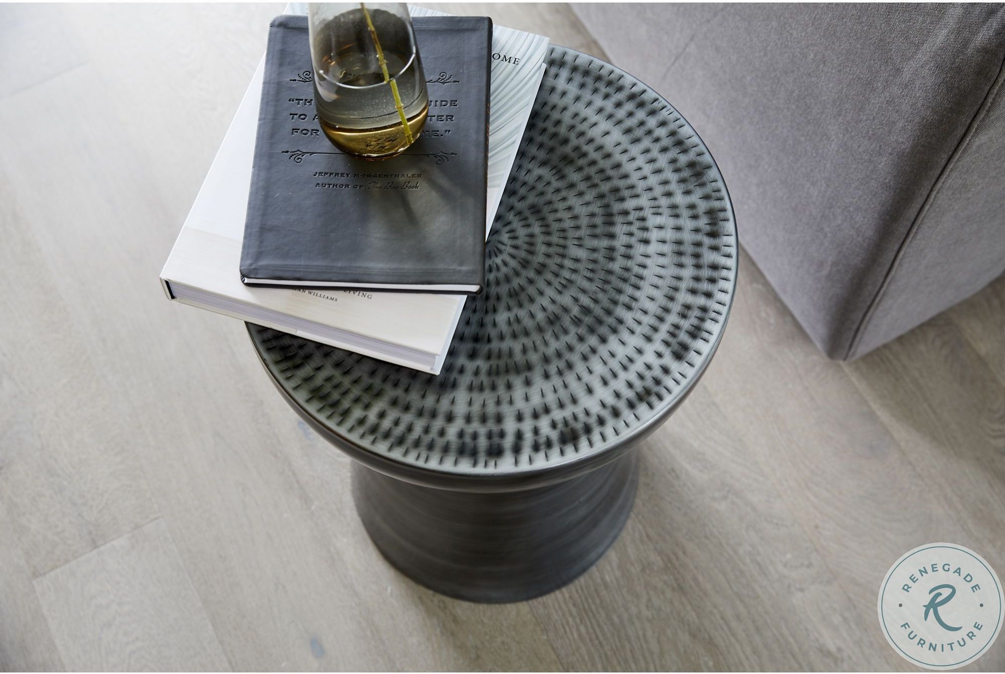 Arthur Antique Zinc Accent Table from Moes Home Coleman Furniture