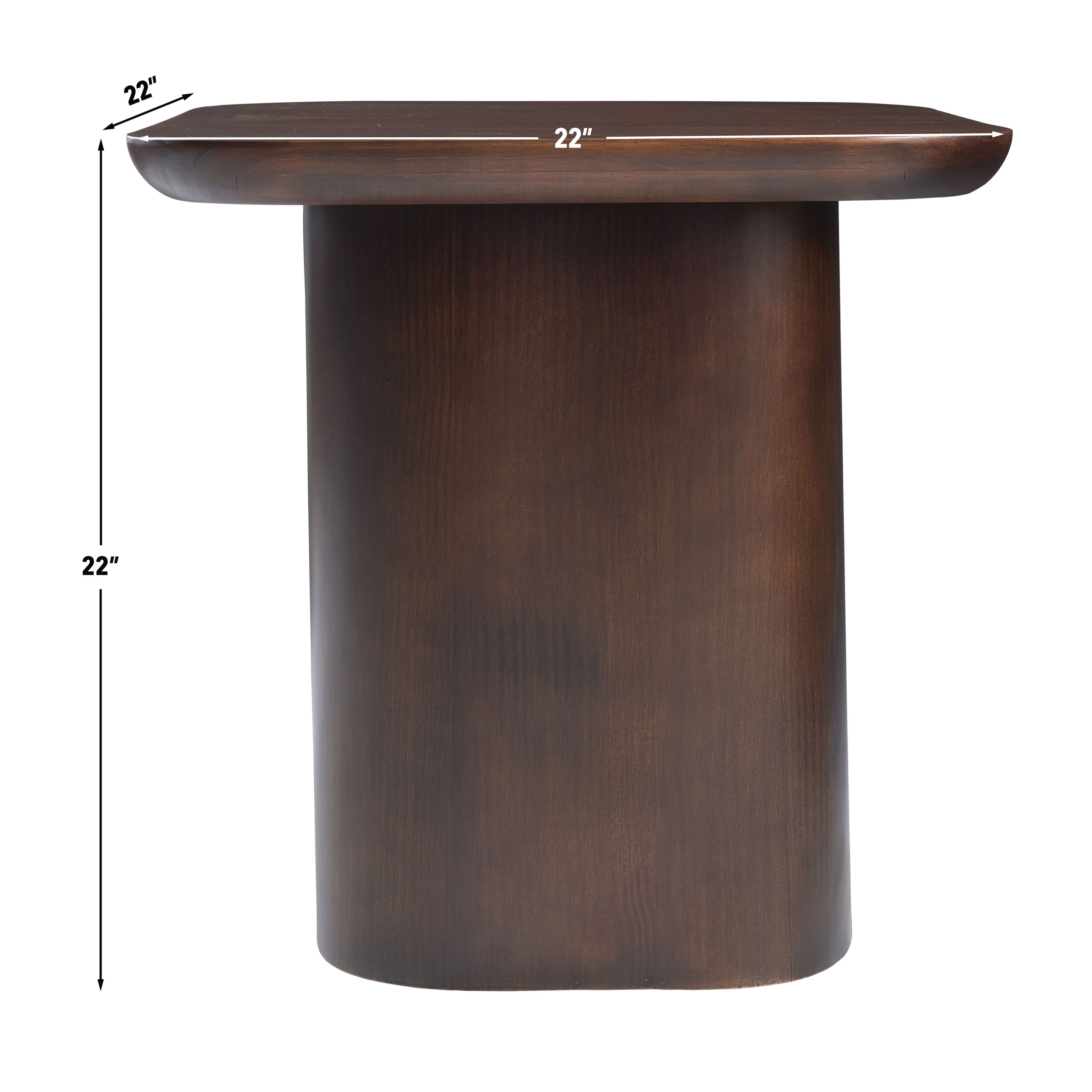 Hunter Brown Square End Table