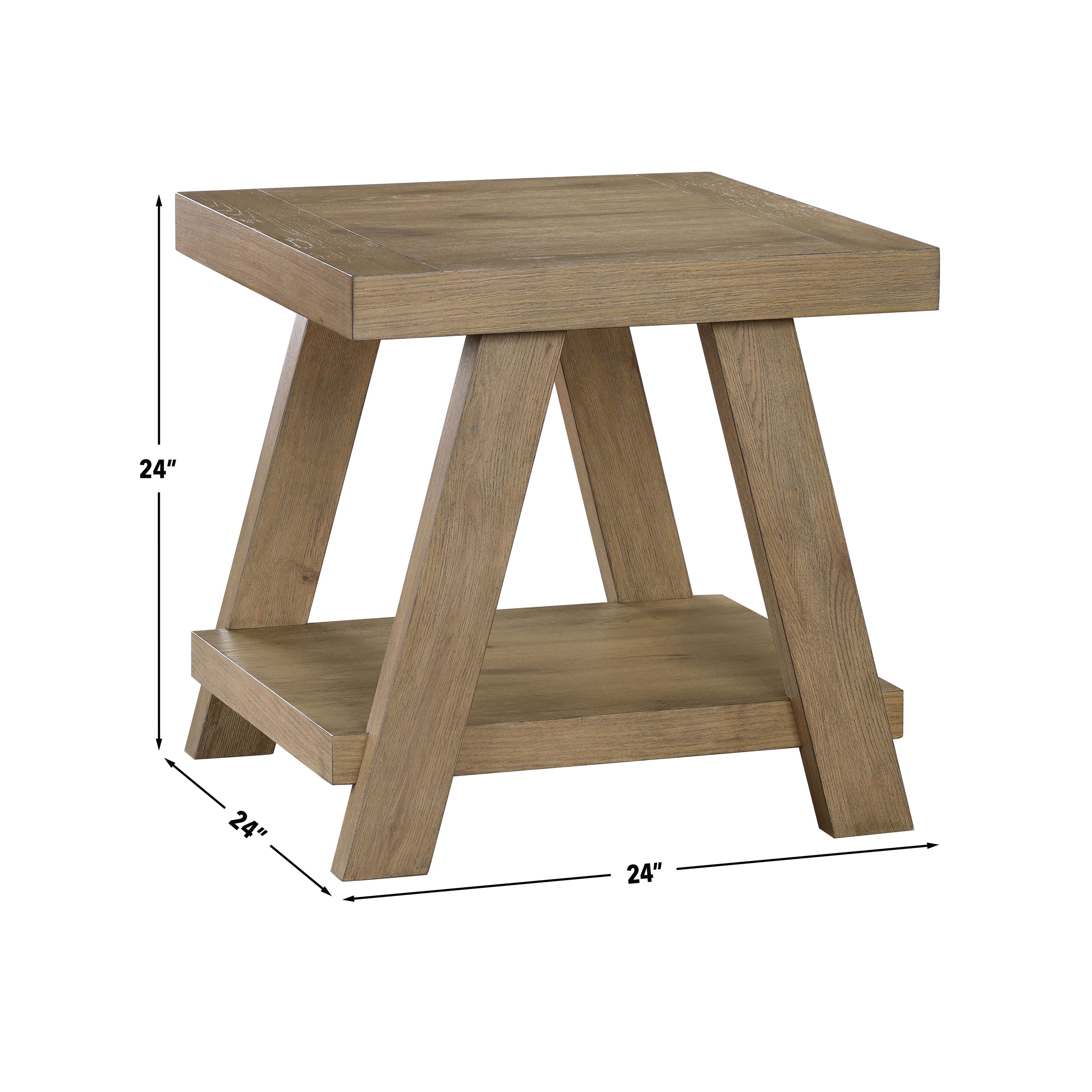Orinda Brown Square End Table