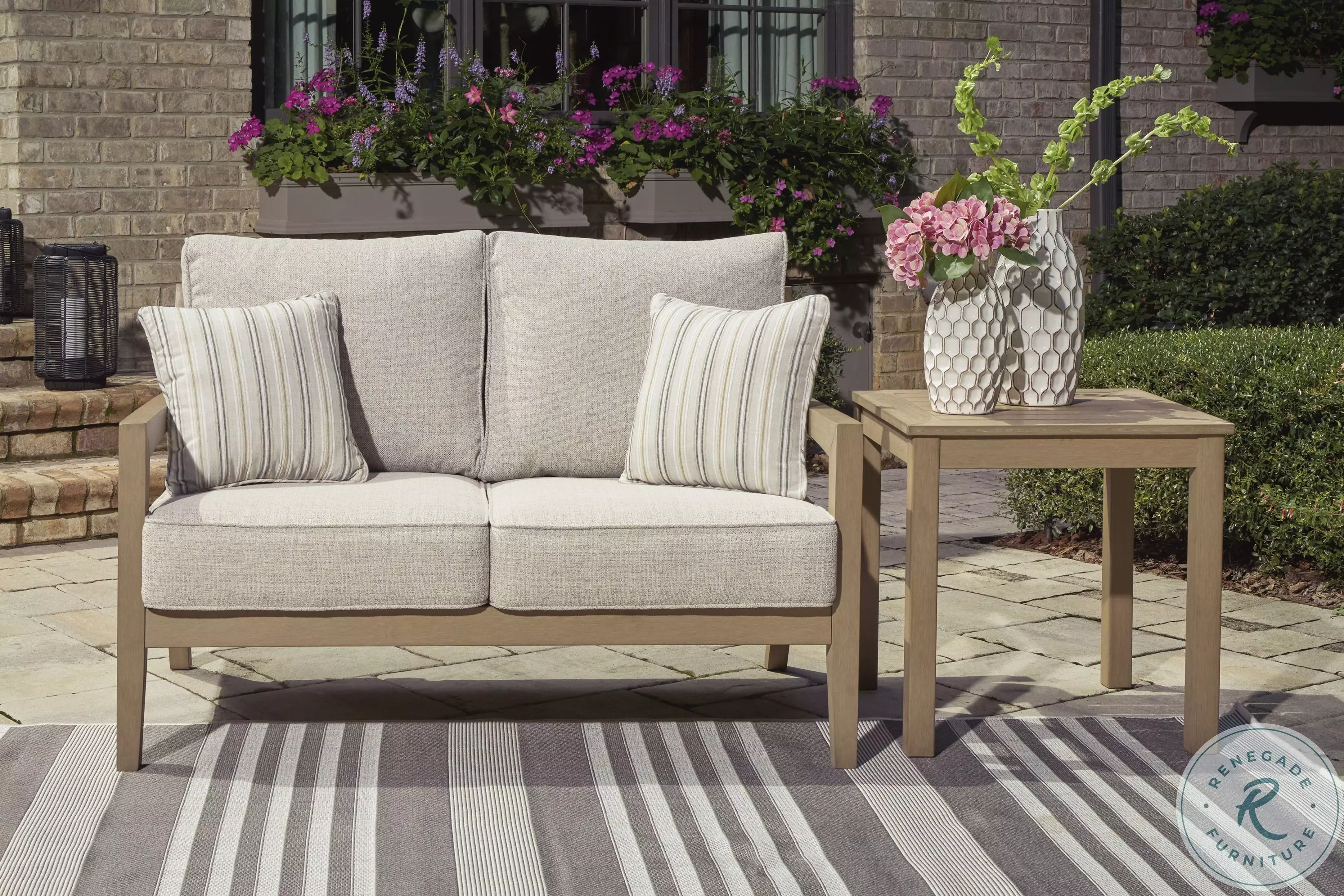 Hallow Creek Driftwood Outdoor Conversation Set From Home Gallery