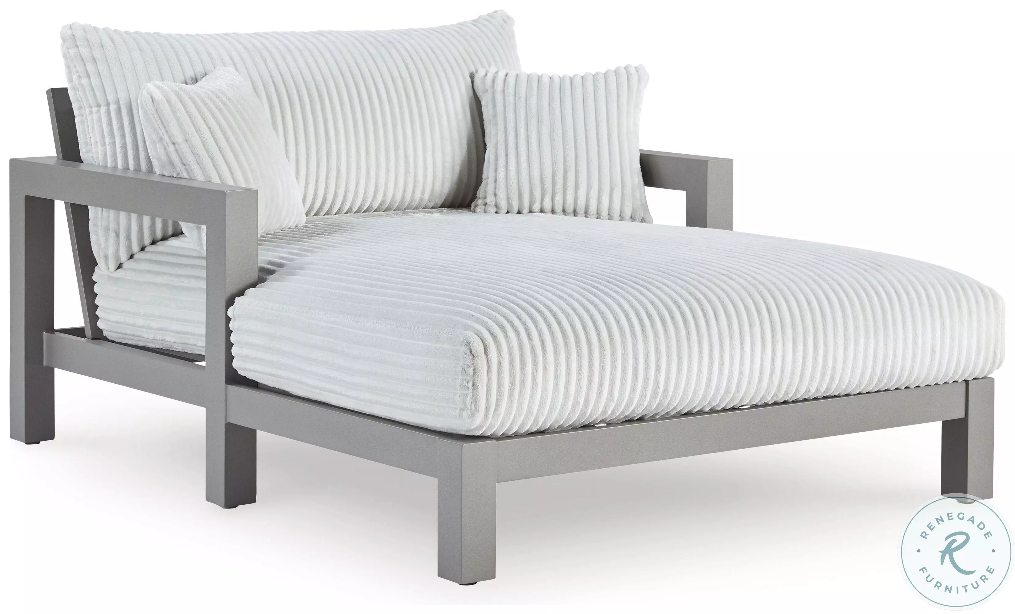 Moonlight View Gray Outdoor Chaise Lounge From Ashley Furniture