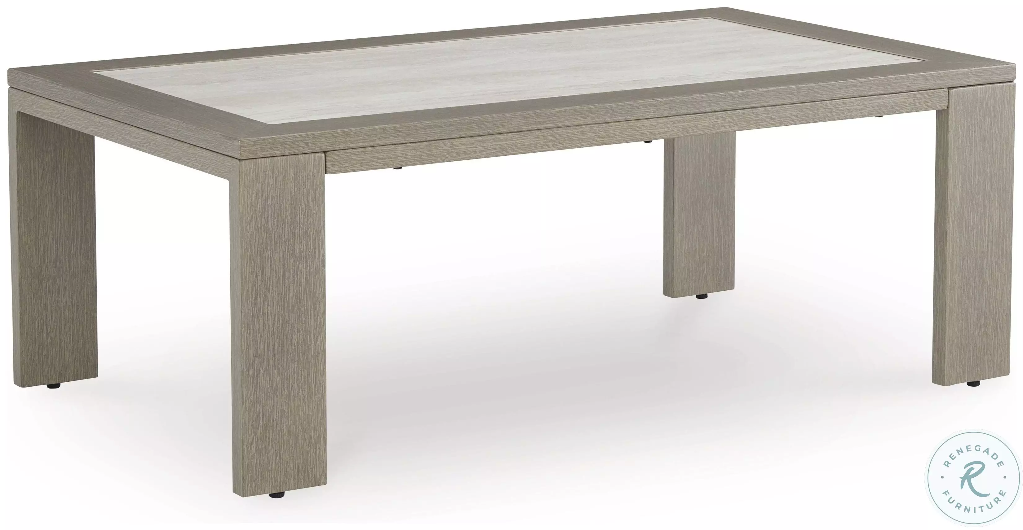 Kimora - Rectangular Cocktail Table - Beige / Dark Brown